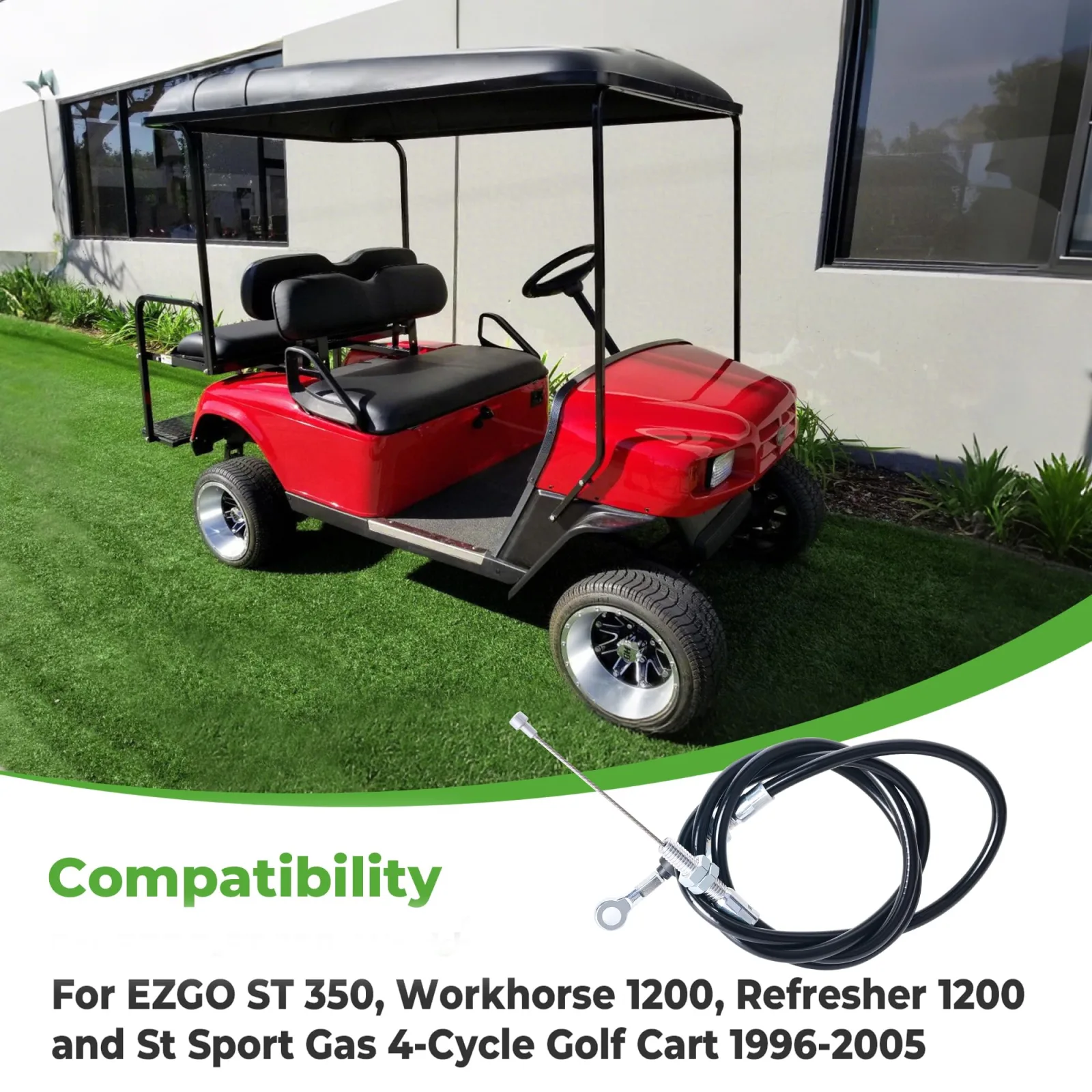10L0L Throttle Cable for E-Z-GO 72065-G02 image 4