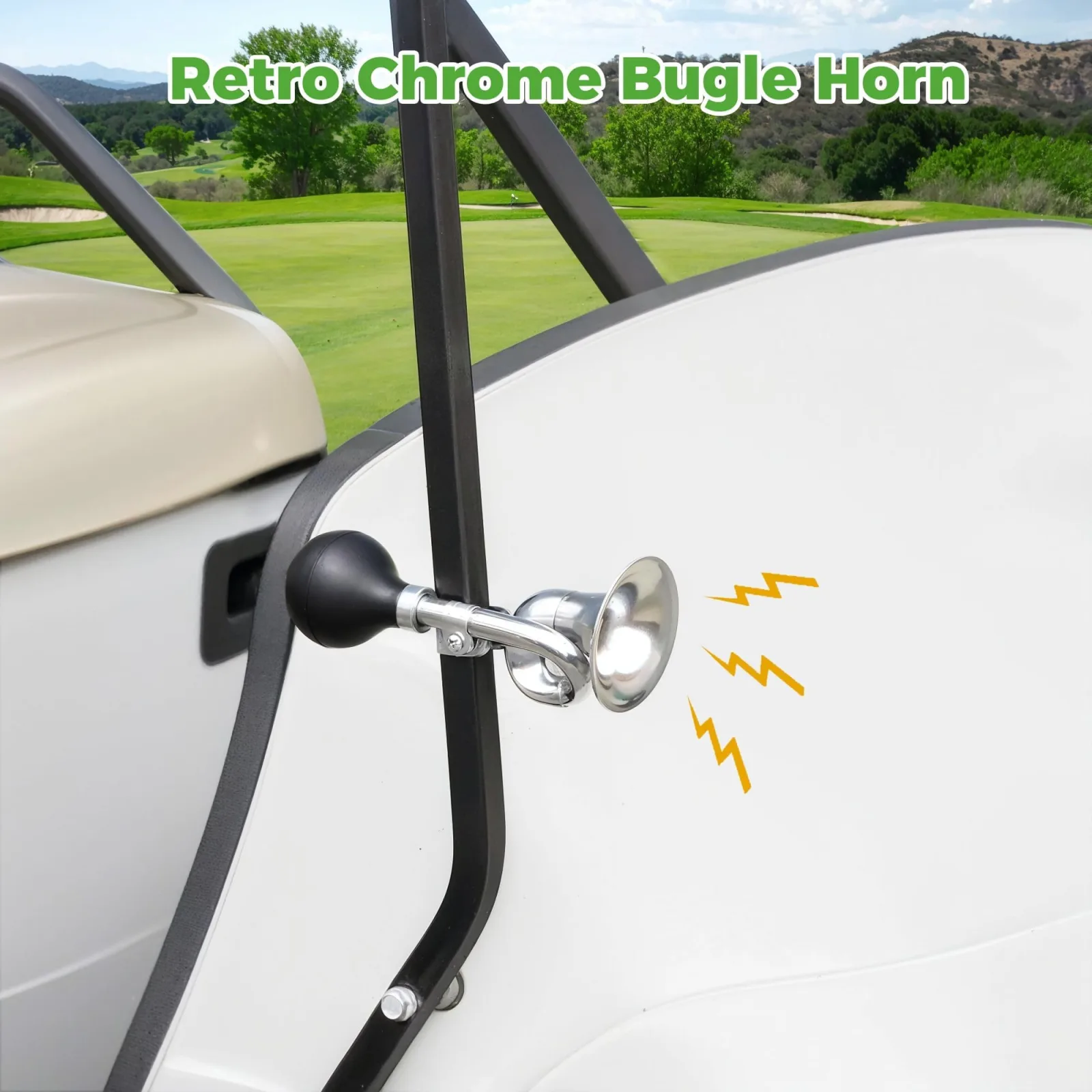 10L0L QH-F29 Retro Golf Cart Squeeze Horn image 3