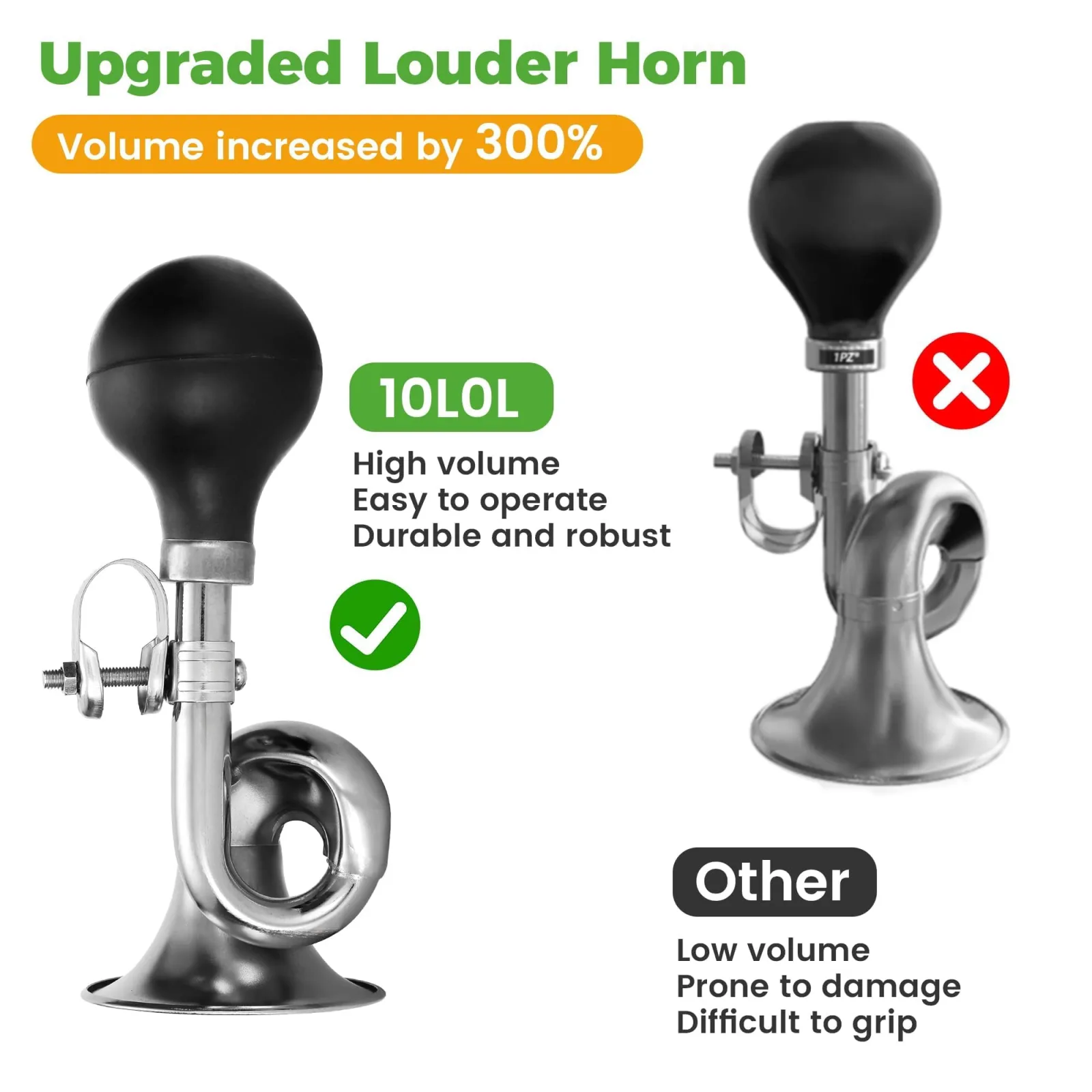 10L0L QH-F29 Retro Golf Cart Squeeze Horn image 4