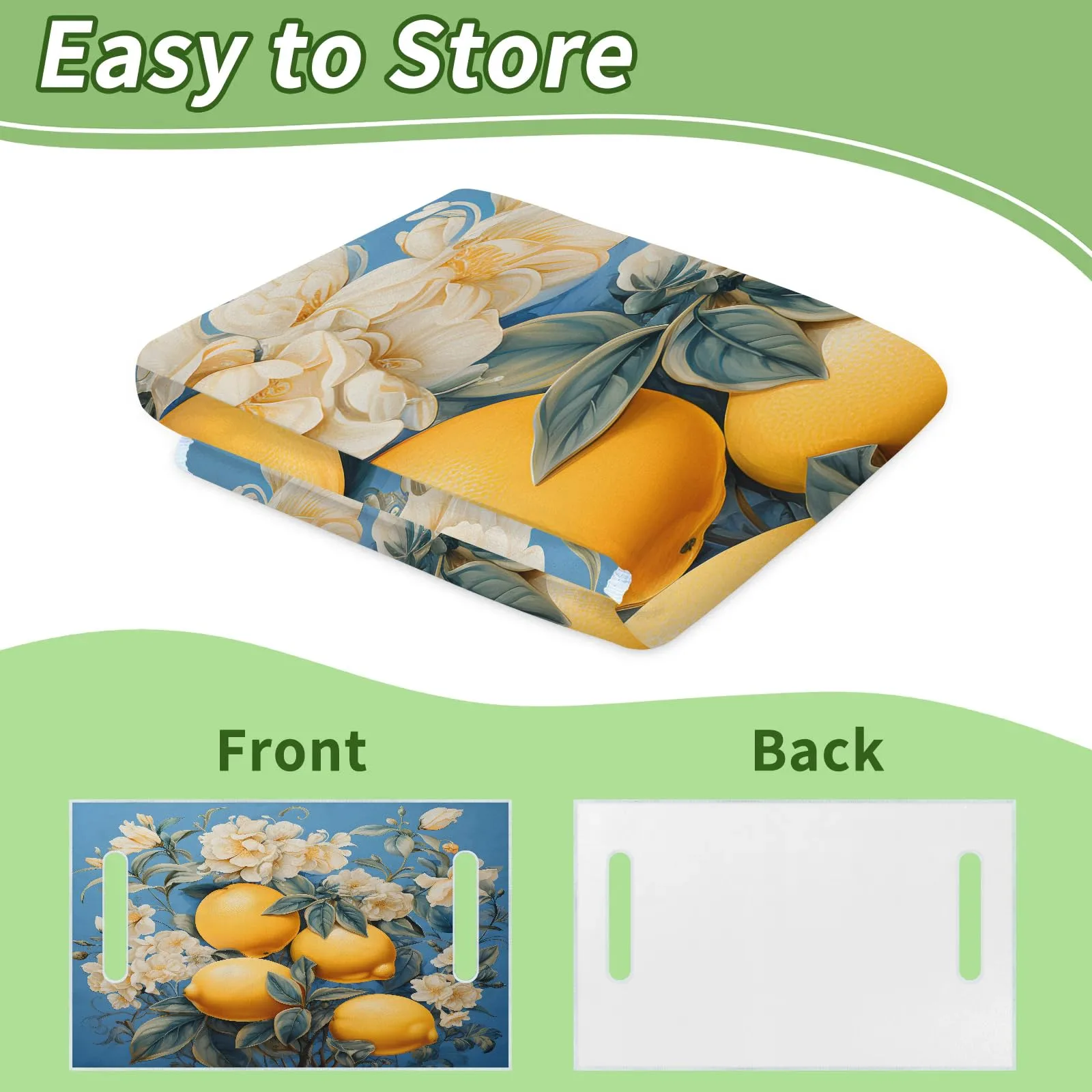 Tiveruda Lemon Fruit Flower Golf Cart Seat Cover image 4