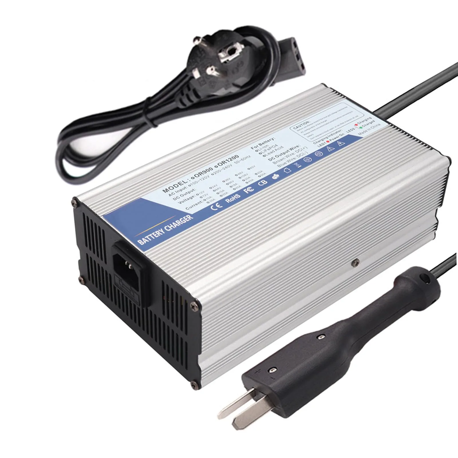 48V 18A Golf Cart Battery Charger — Compatible with Club Car, E-Z-GO RXV & TXT