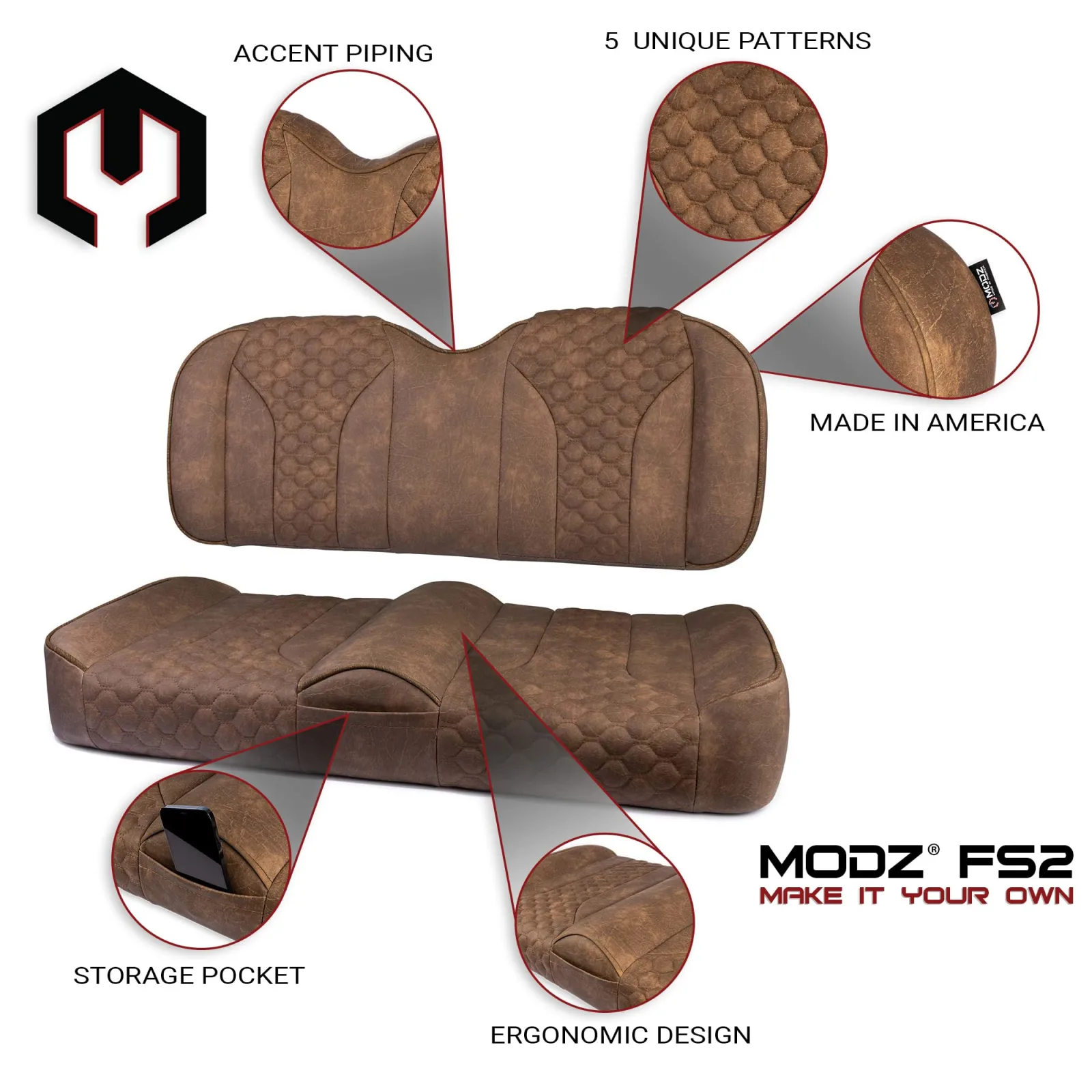 MODZ FS2 Front Seat for Yamaha G29 Drive 2007-2016 image 2