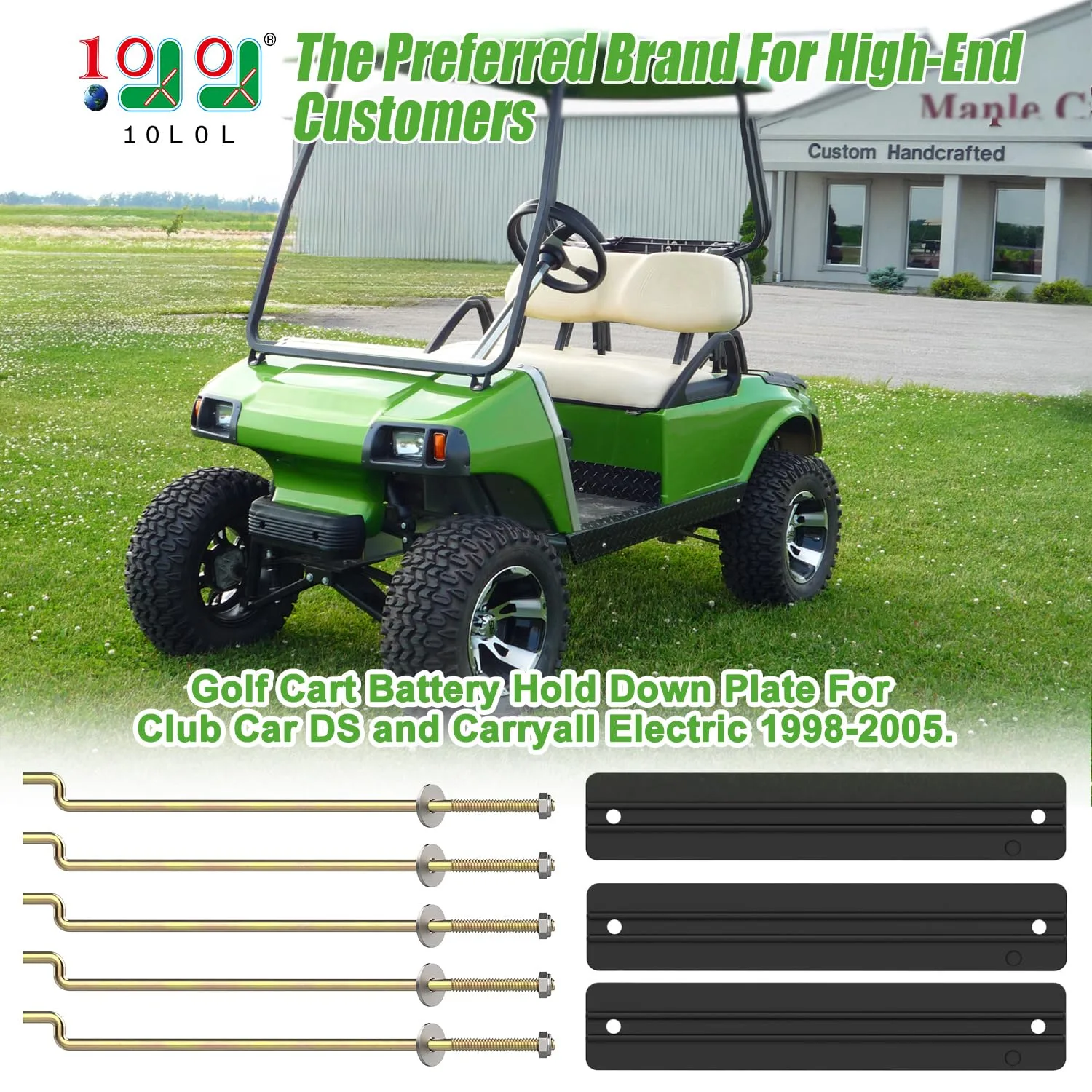10L0L Battery Hold-Down Kit for Club Car DS & Carryall image 2