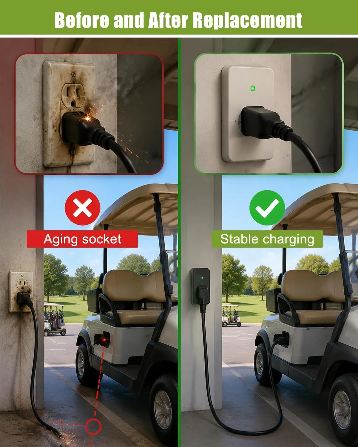 RYVXMS Charging Port Plug for Club Car Precedent image 3