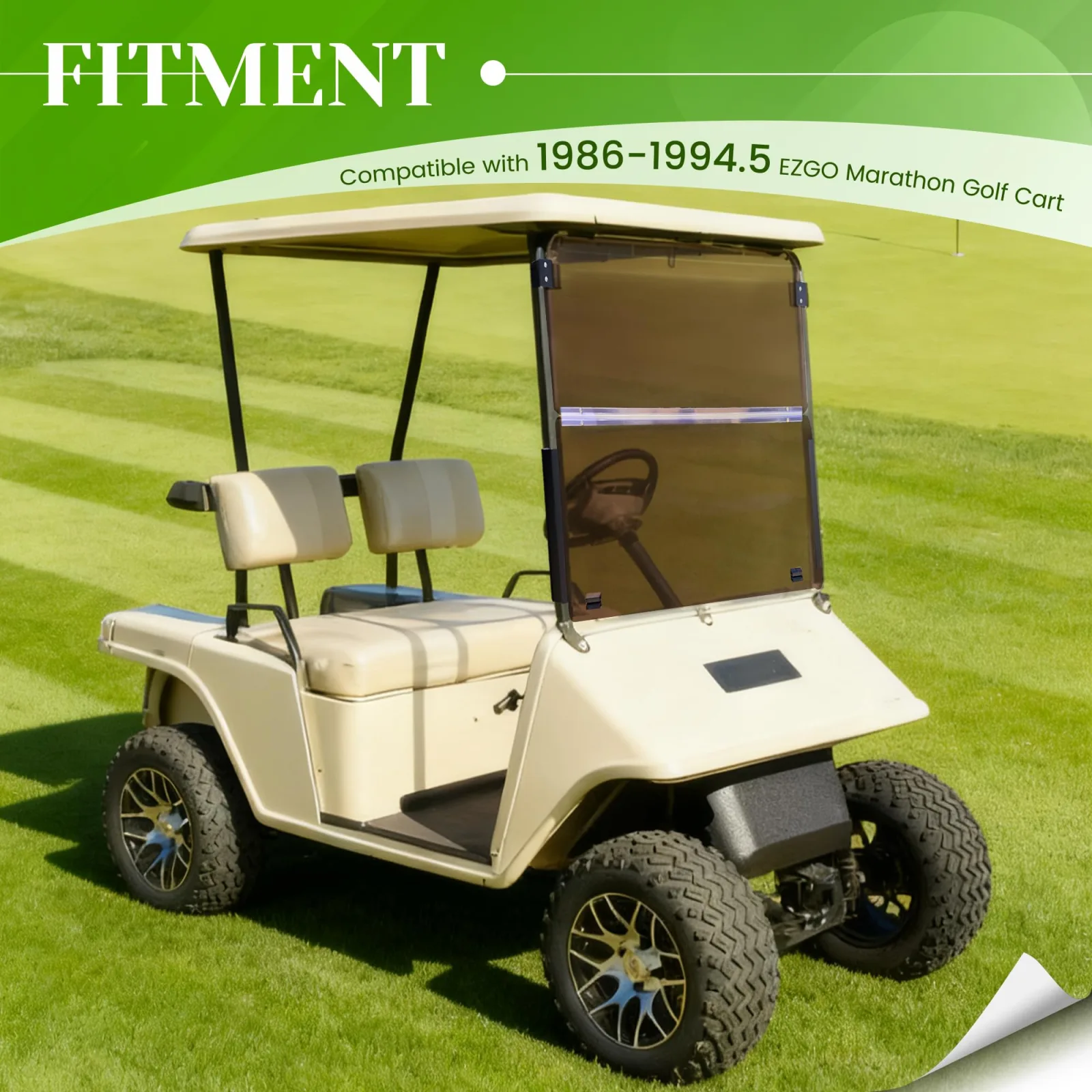 HECASA MO-2021 Tinted Windshield for E-Z-GO Marathon image 2