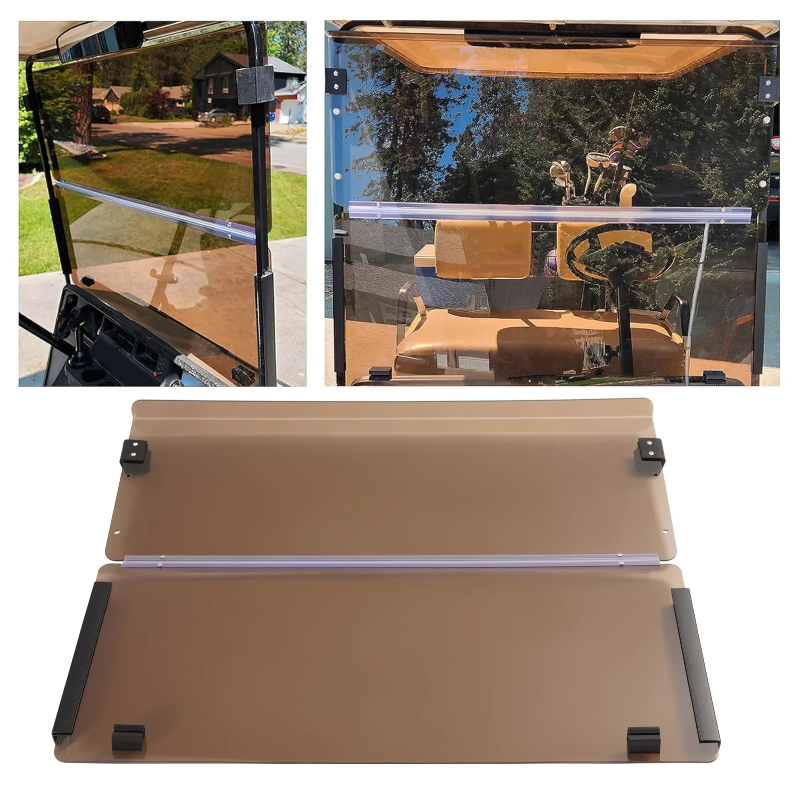 HECASA MO-2021 Tinted Windshield for E-Z-GO Marathon