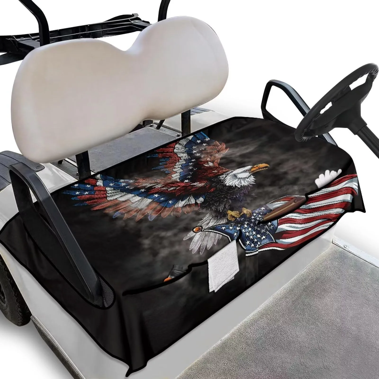 Generic Golf Cart Front Seat Cover with 4 Pockets