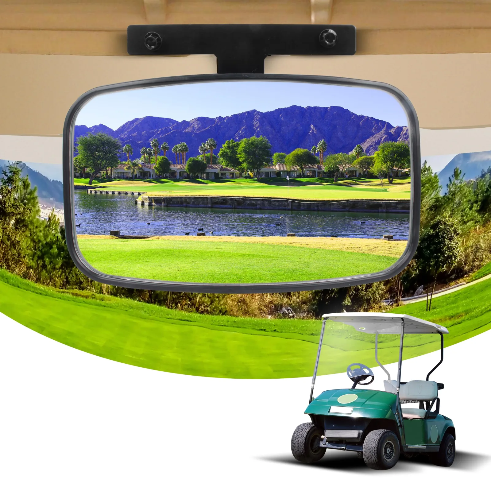 KAKABAS GOLF002 Universal Golf Cart Rearview Mirror