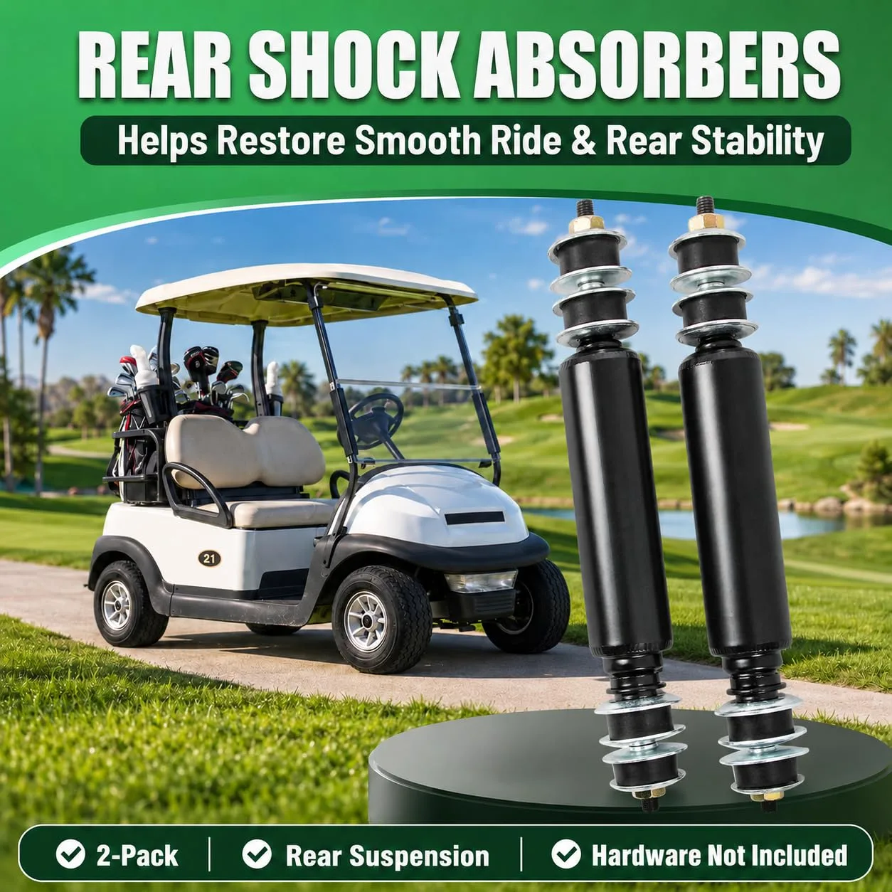 RANSOTO Rear Shocks for Club Car DS & Precedent Golf Carts image 2