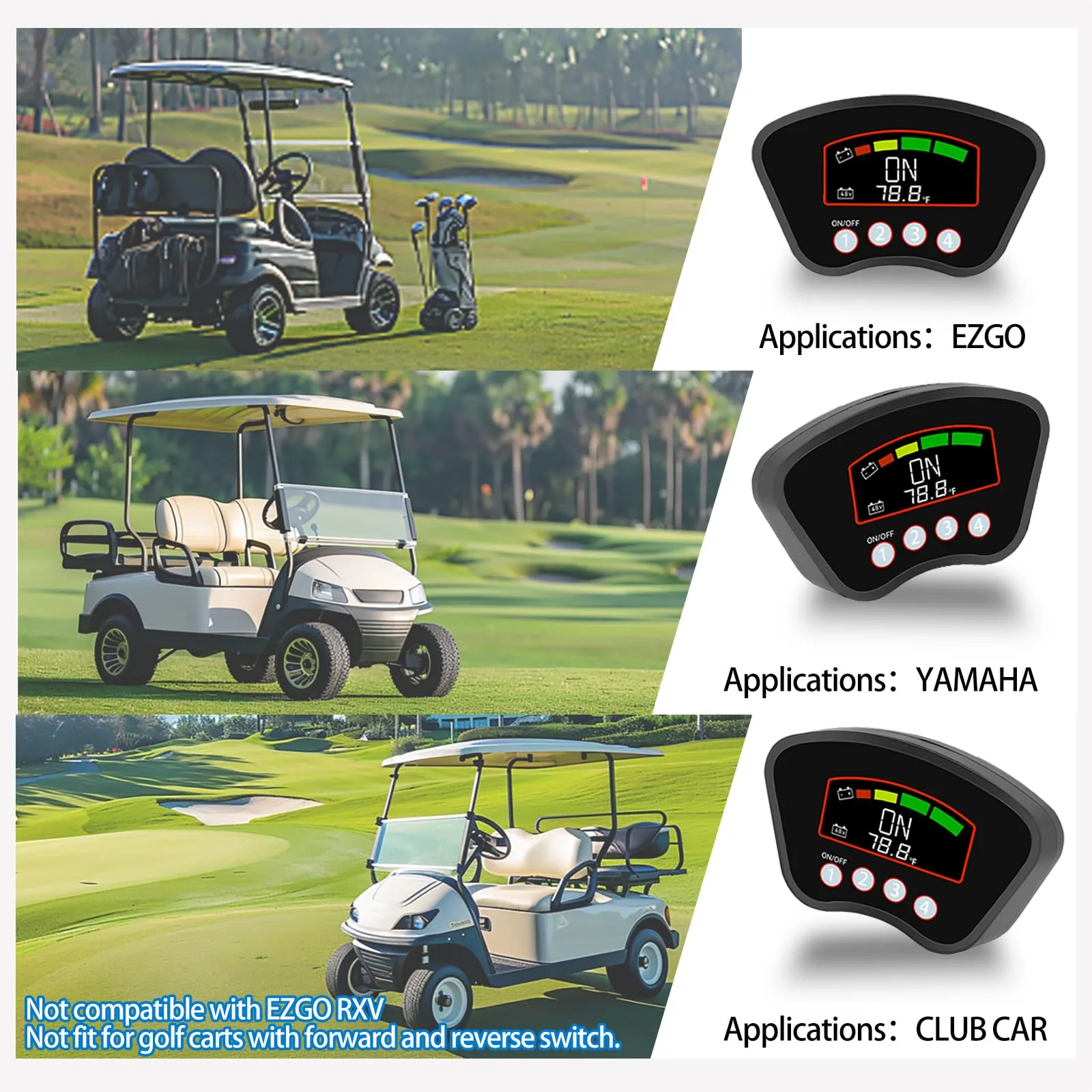 JTCMOJS Keyless Golf Cart Ignition Switch 36V/48V image 2