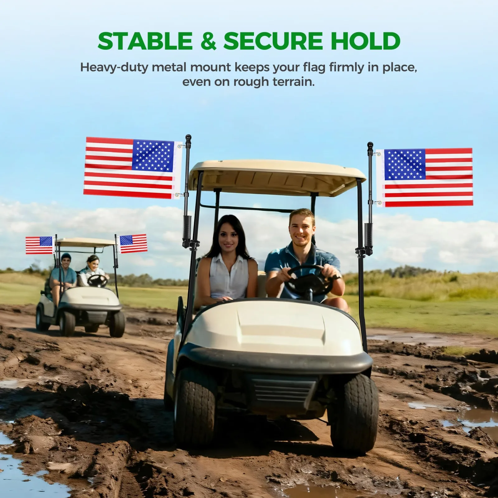10L0L Golf Cart Flag Holder Kit ZH2023-025 image 4
