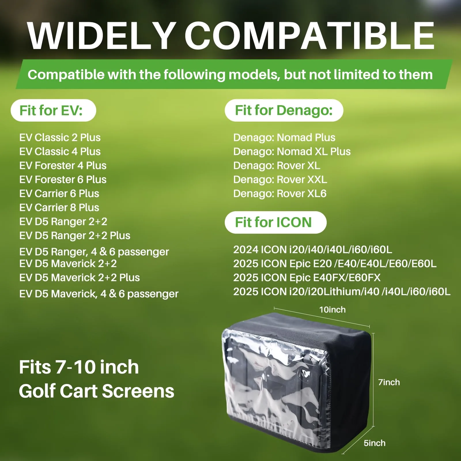 XINSTCO Waterproof Touchscreen Cover for Golf Carts image 2