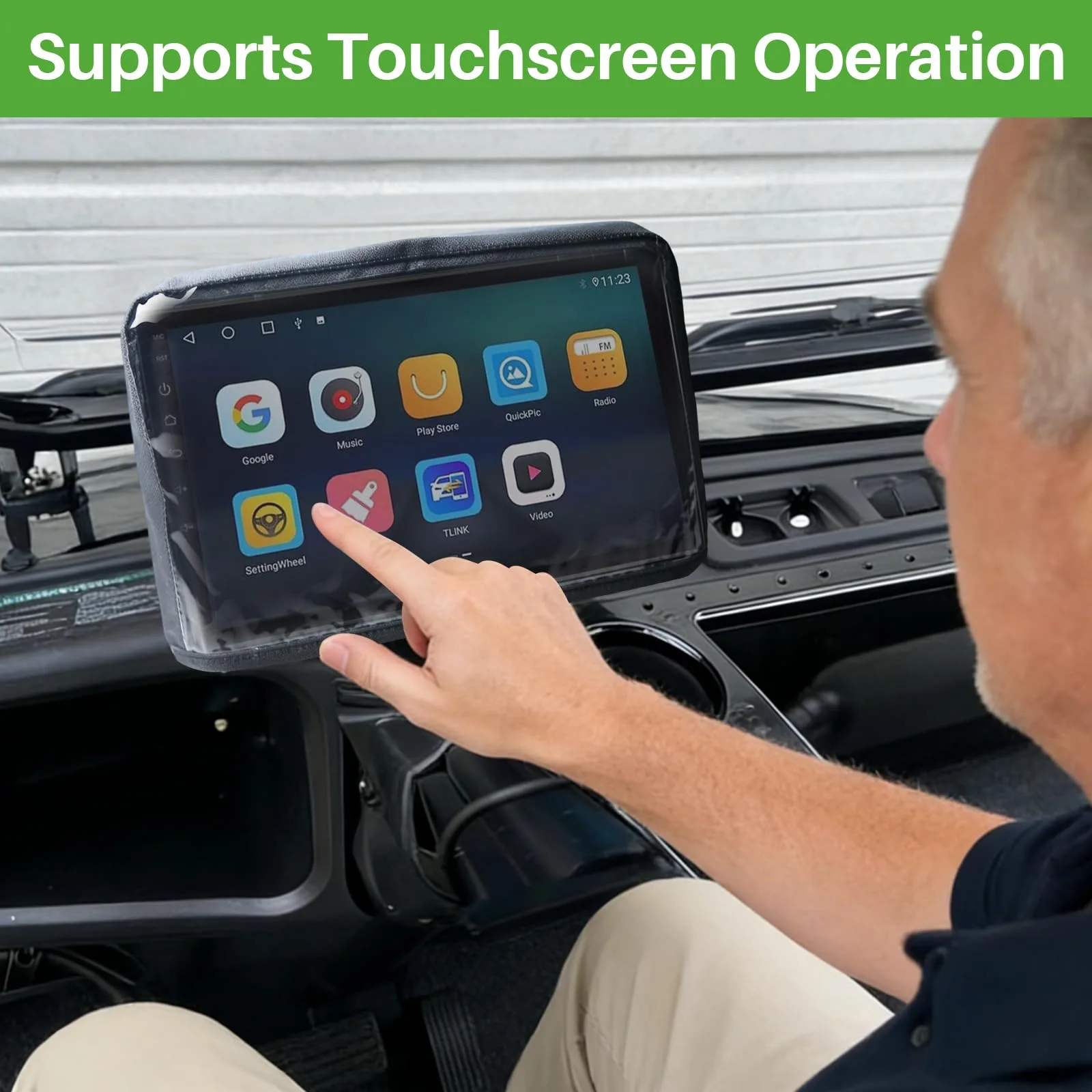 XINSTCO Waterproof Touchscreen Cover for Golf Carts image 4