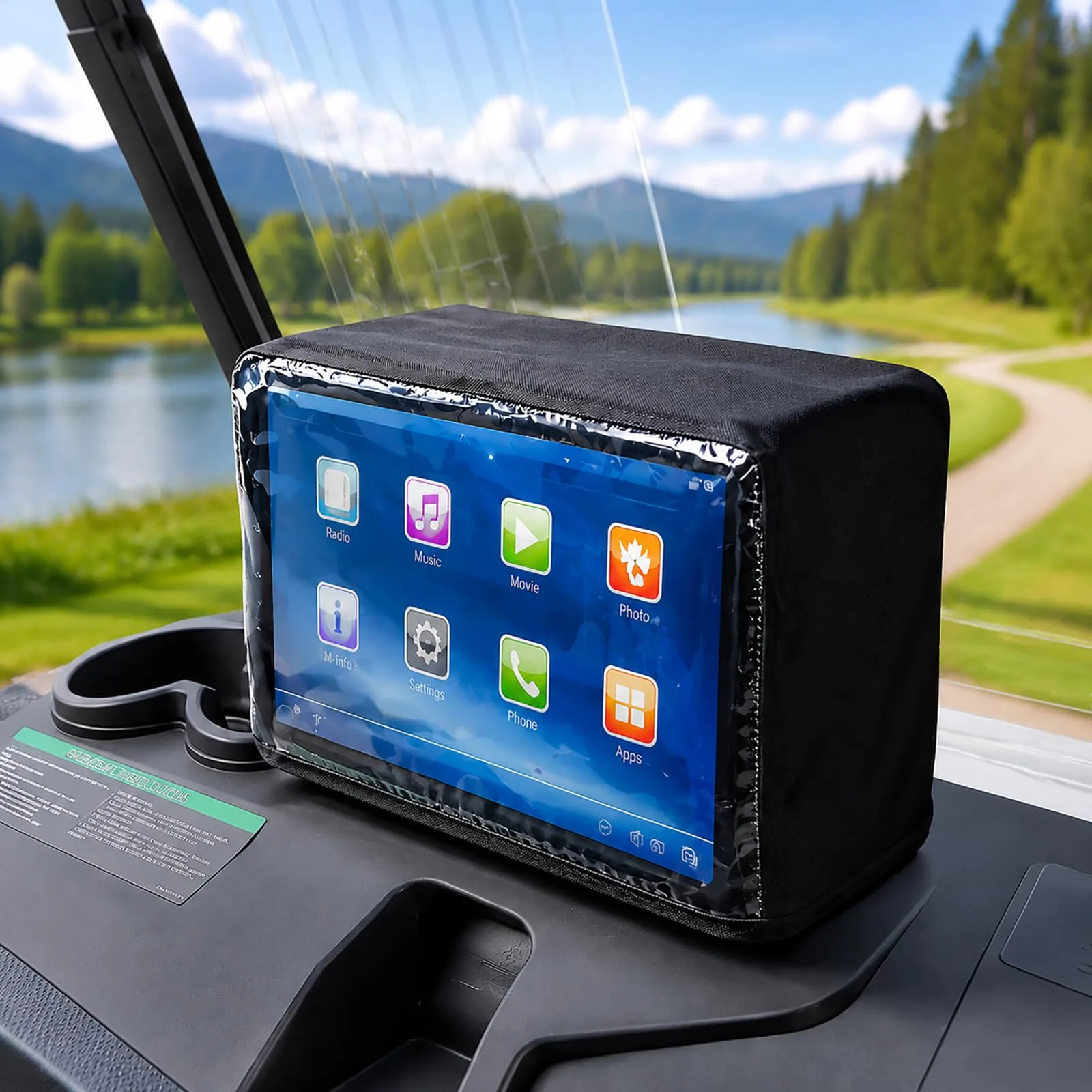 XINSTCO Waterproof Touchscreen Cover for Golf Carts