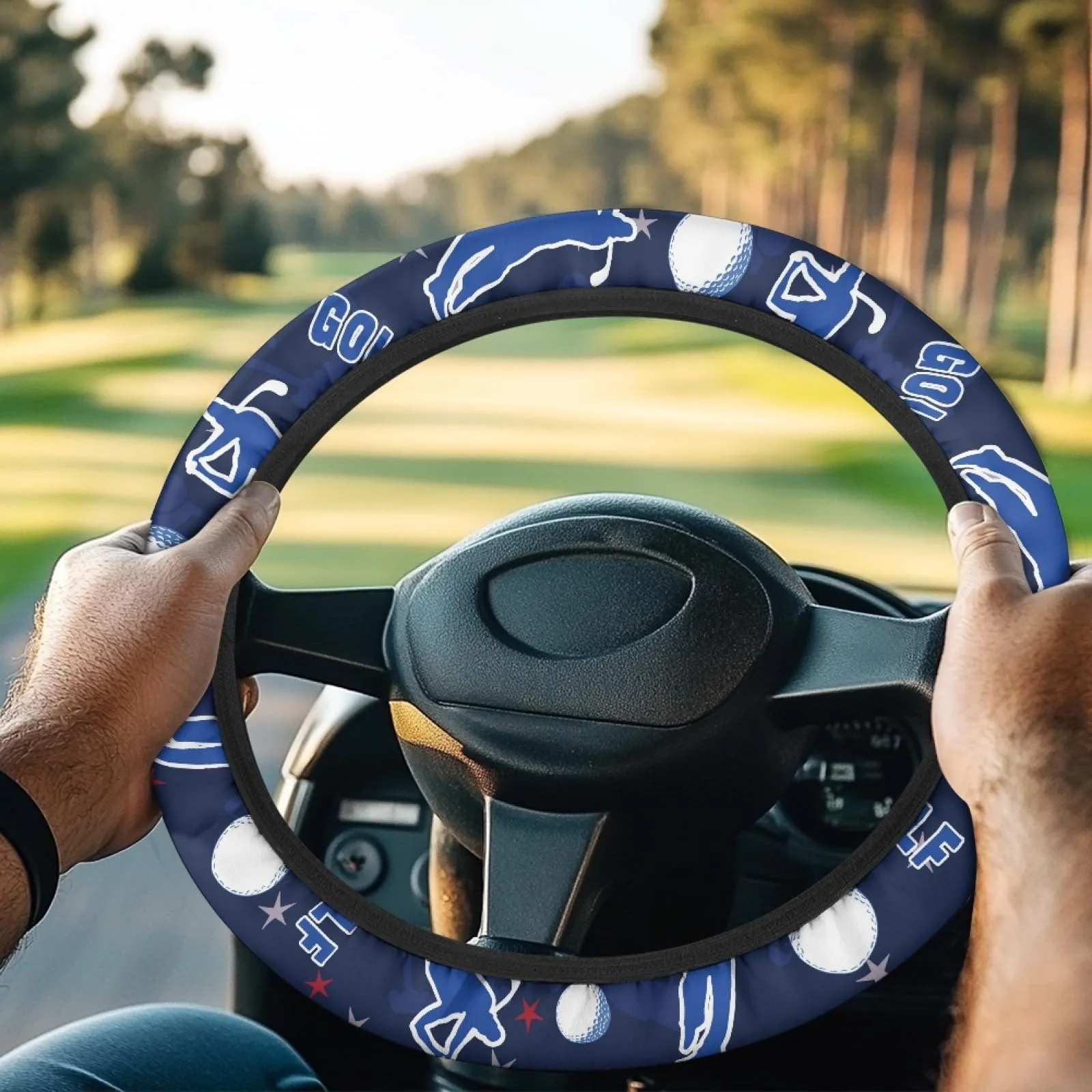 INSTANTARTS Golf Cart Steering Wheel Cover 13-14 Inch