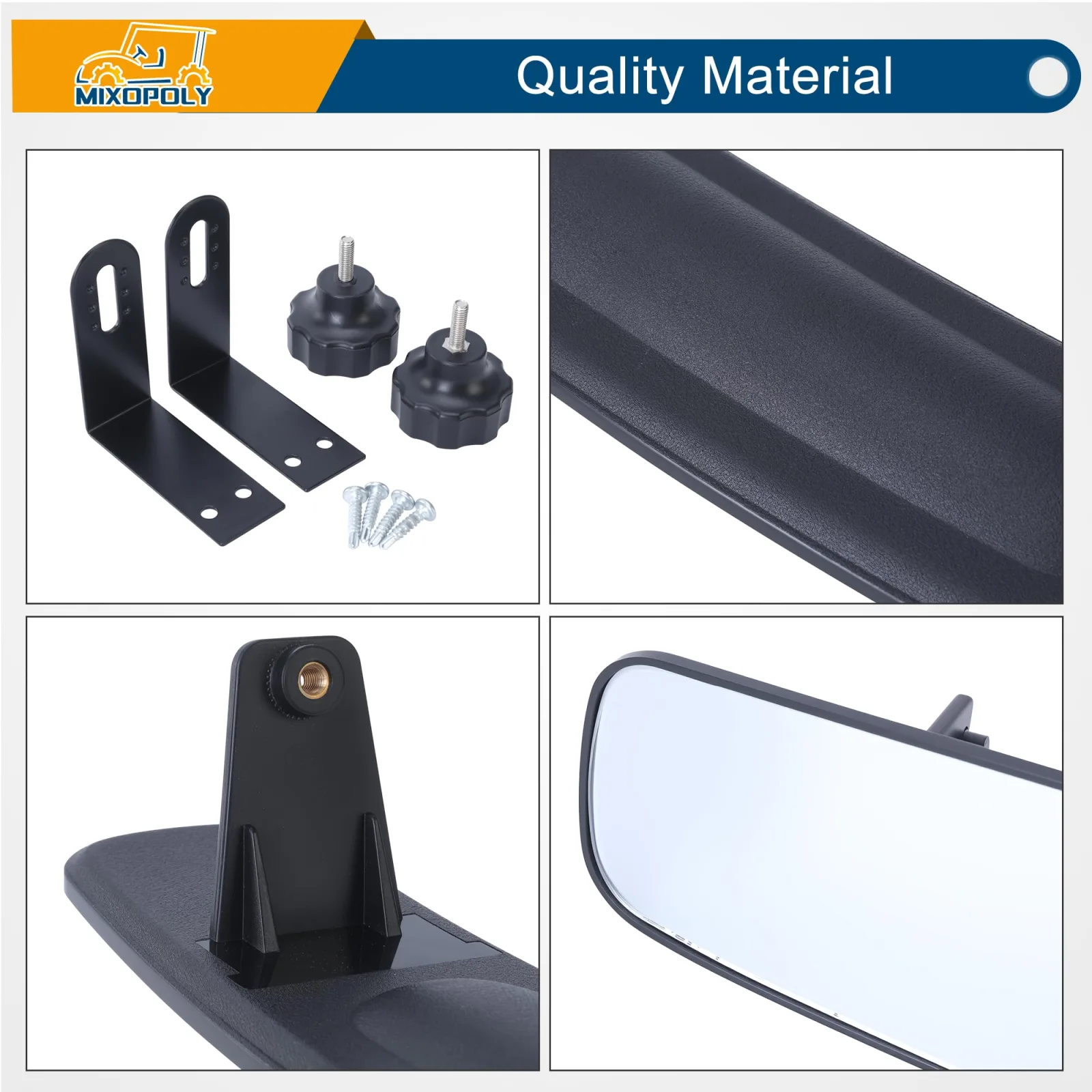 Mixopoly 16.5-Inch Panoramic Golf Cart Rear View Mirror image 4