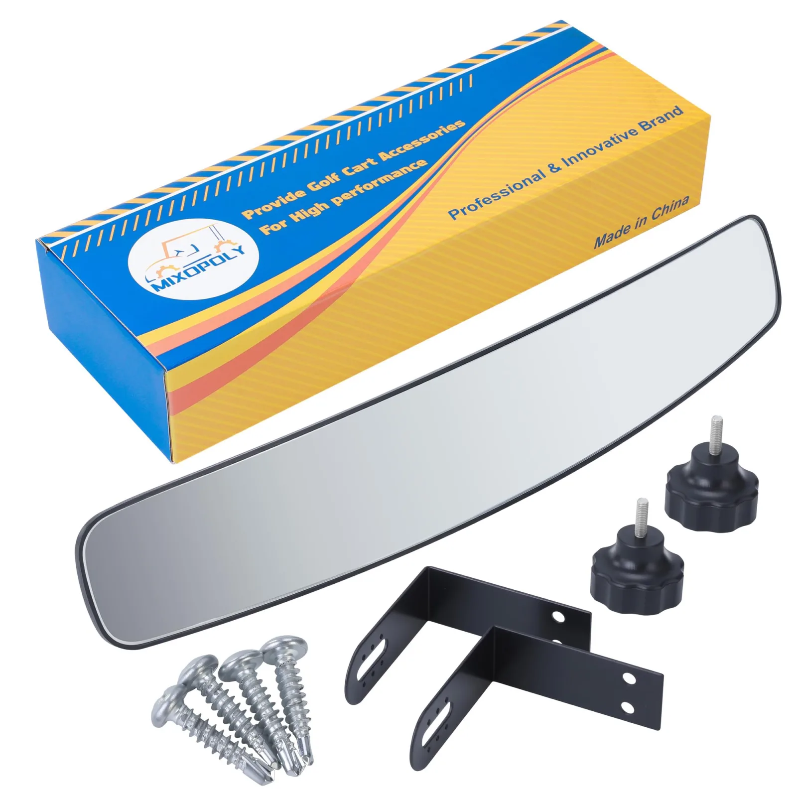 Mixopoly 16.5-Inch Panoramic Golf Cart Rear View Mirror