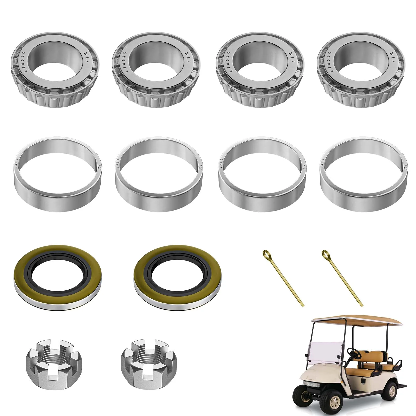 CartClan E-Z-GO TXT Front Axle Hub Bearing Seal Kit