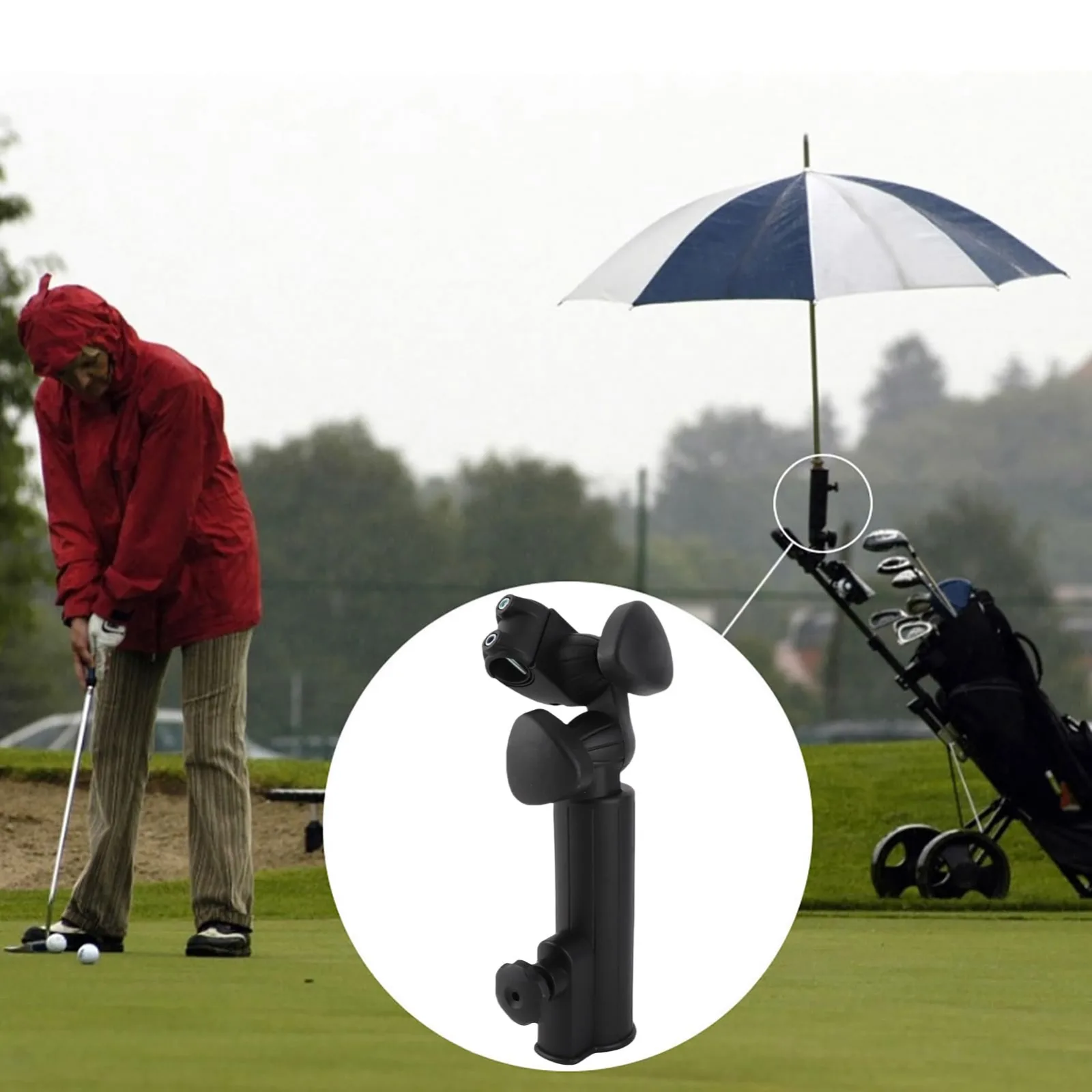 Hapivida Umbrella Holder for Golf Push Carts — Fits 0.75in Handlebars image 3