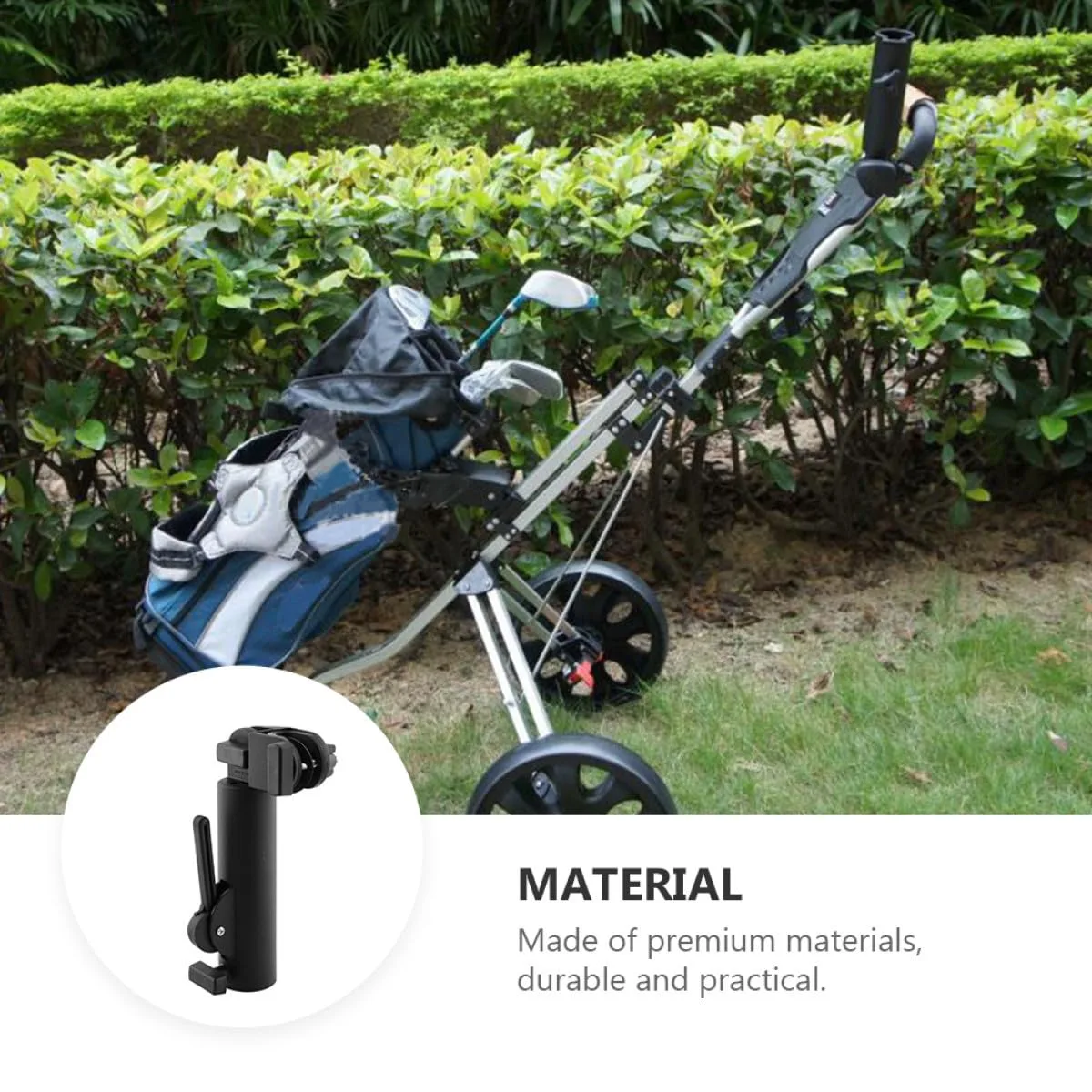 BIUDECO Adjustable Golf Cart Umbrella Holder Clamp — Black image 3