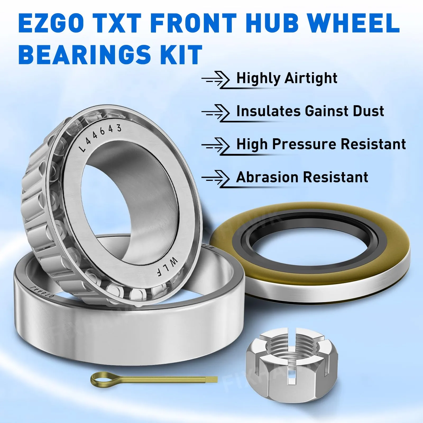 FIXHAWK E-Z-GO TXT Front Hub Bearing & Seal Kit image 2