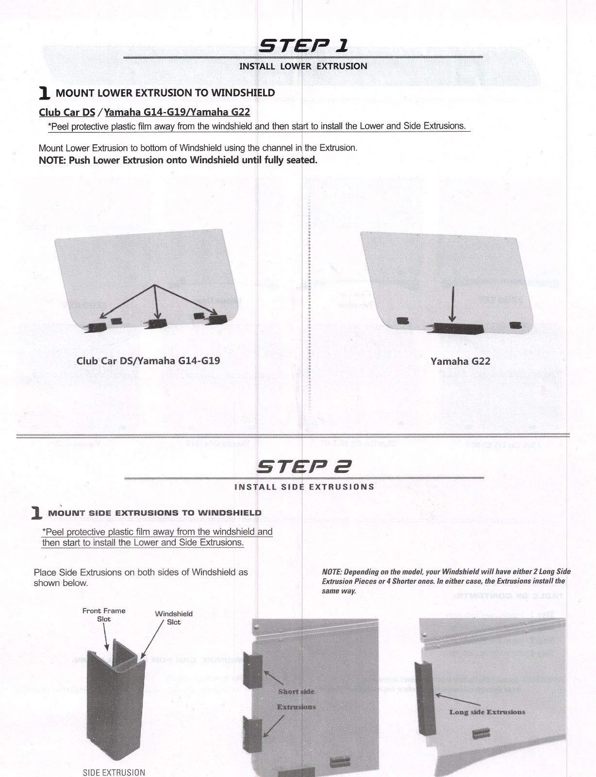 3G Tinted Folding Windshield for E-Z-GO RXV 2008+ image 3