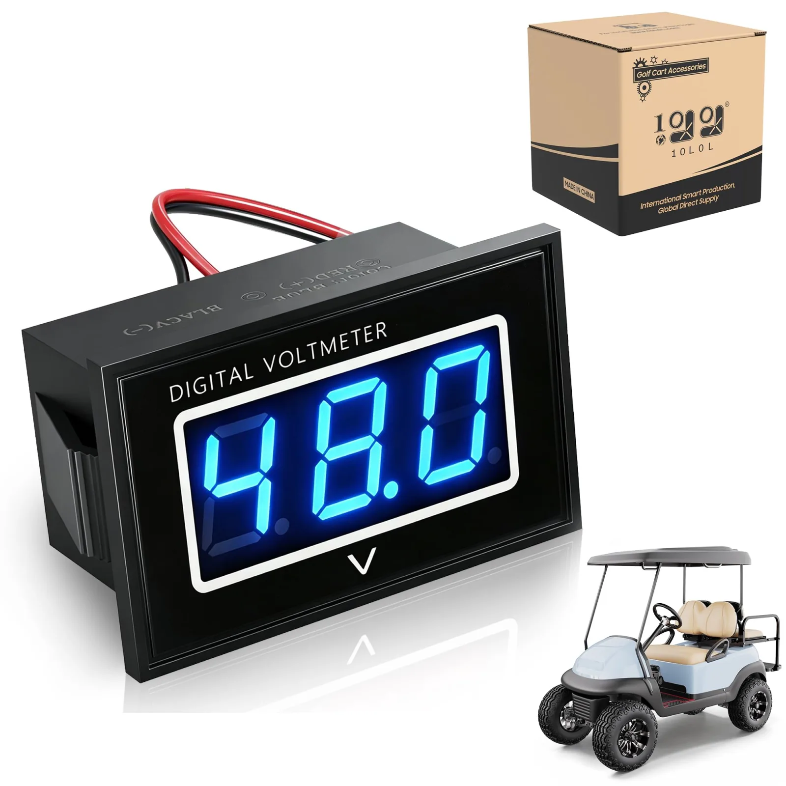 10L0L F64 Digital Golf Cart Voltage Meter