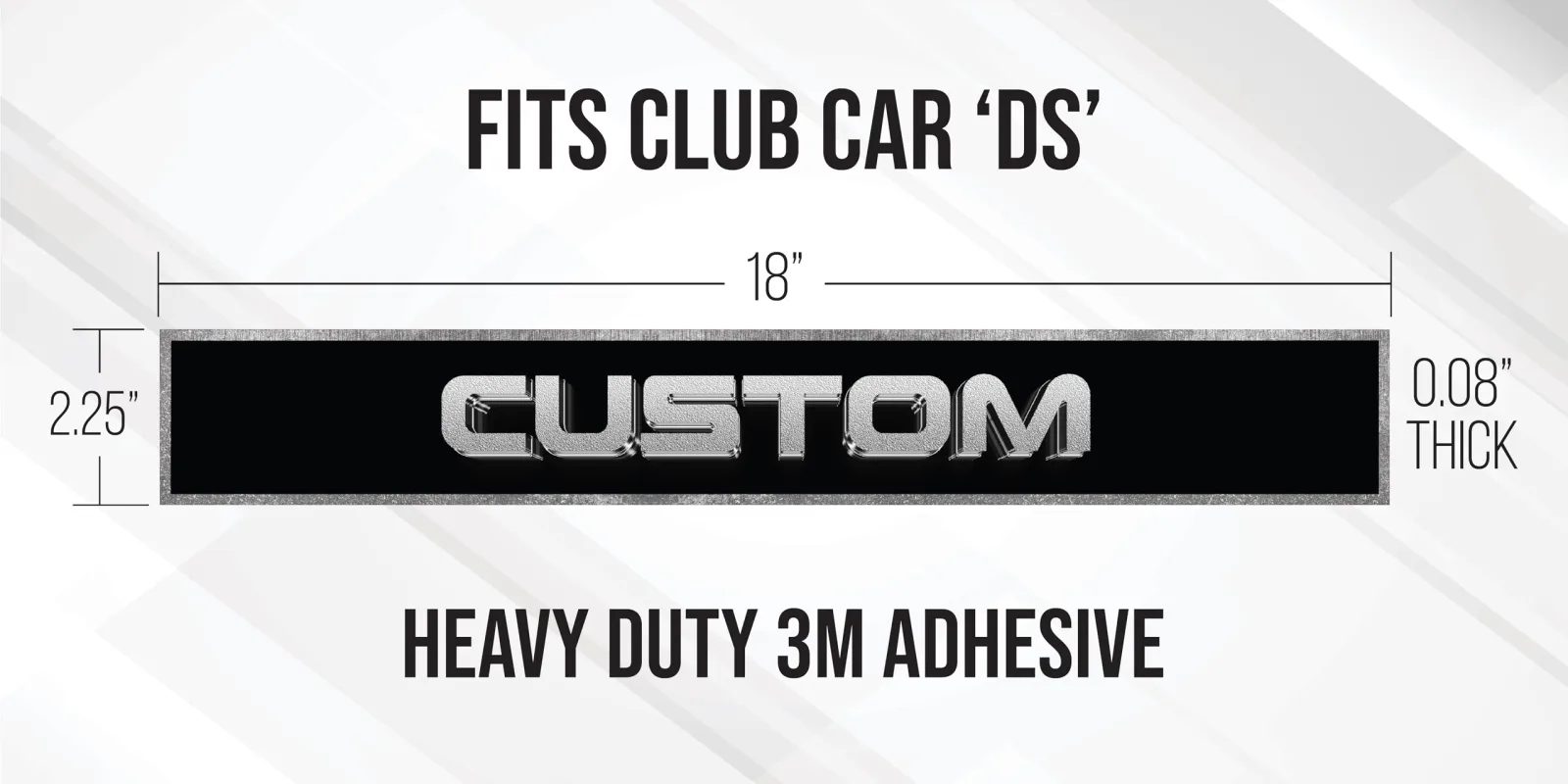 Gimme Golf USA Club Car DS Custom Name Plate image 4