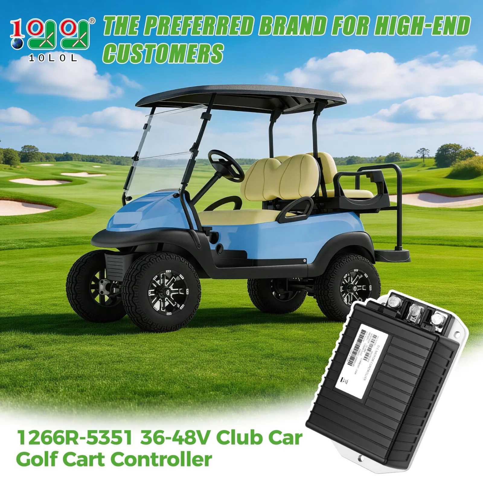 10L0L Motor Controller 1266R-5351 for Club Car DS & Precedent image 2
