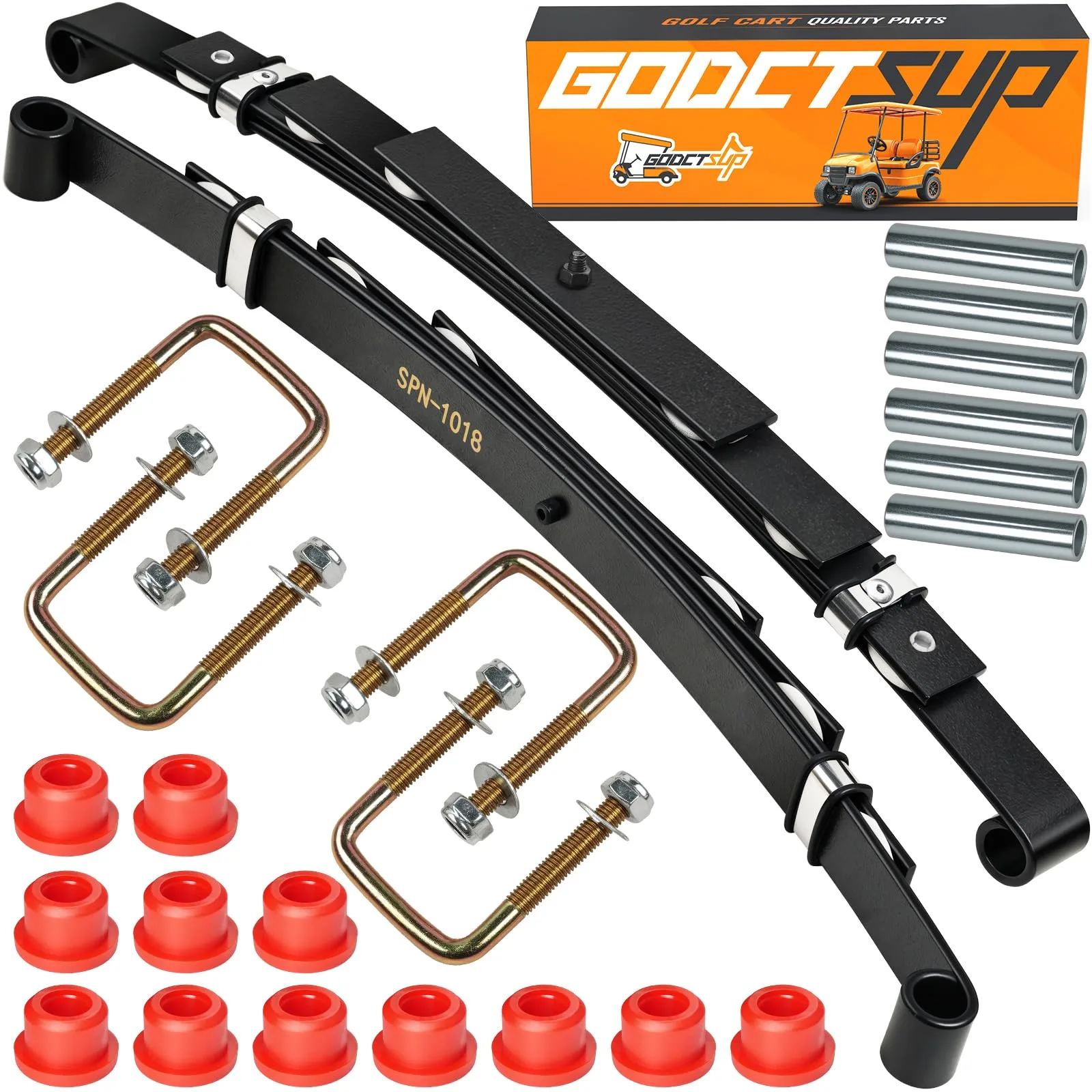 GODCTSUP E-Z-GO TXT Rear 4-Leaf Spring Kit