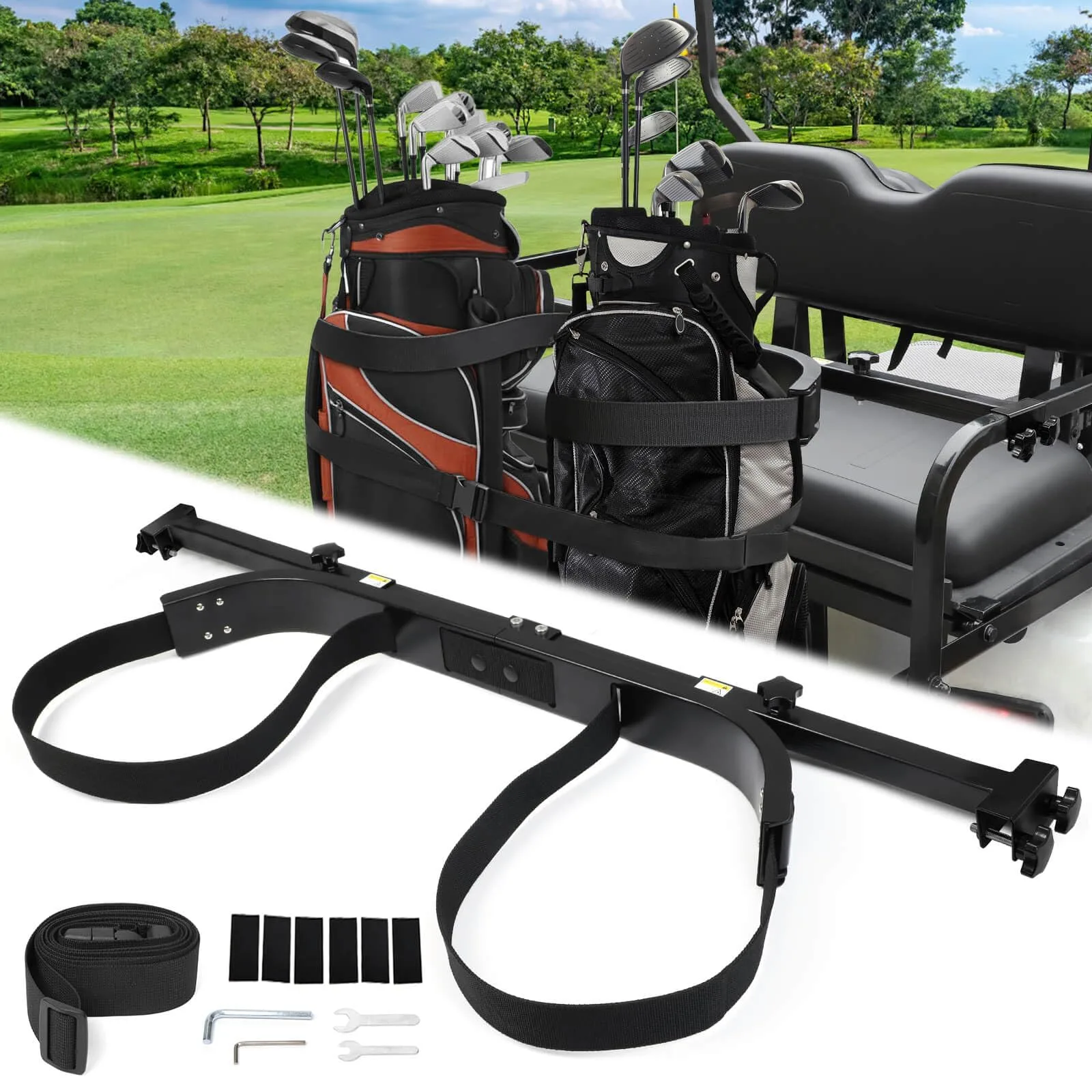 MOSNAI Golf Cart Bag Holder for 2+2 Rear Seats