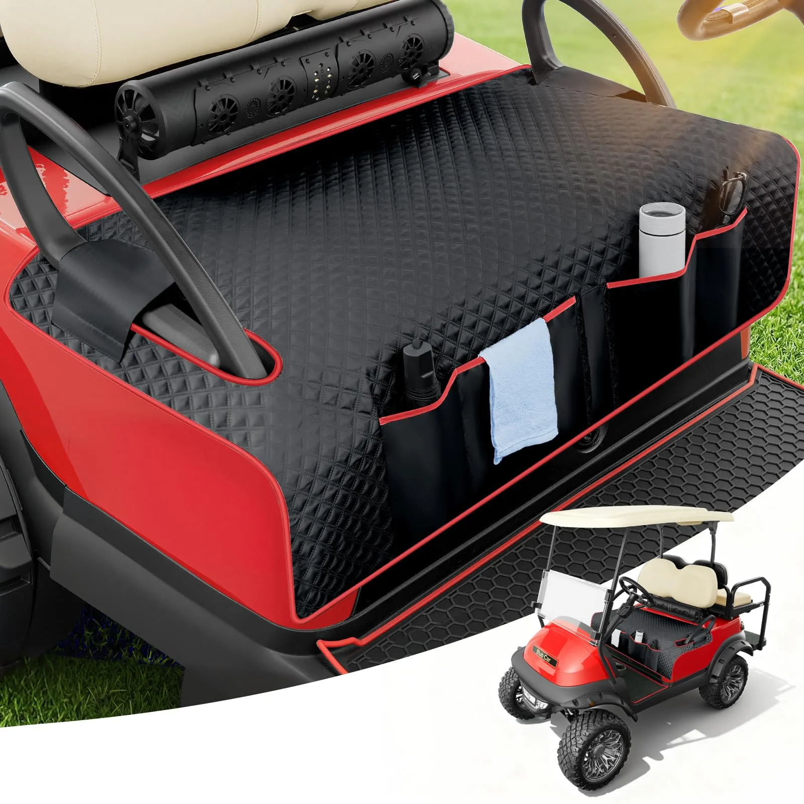 Tecoom GFSCUN Golf Cart Front Seat Cover