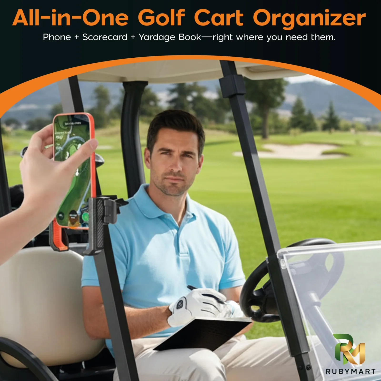 Generic Magnetic Golf Cart Phone Holder Mount image 3