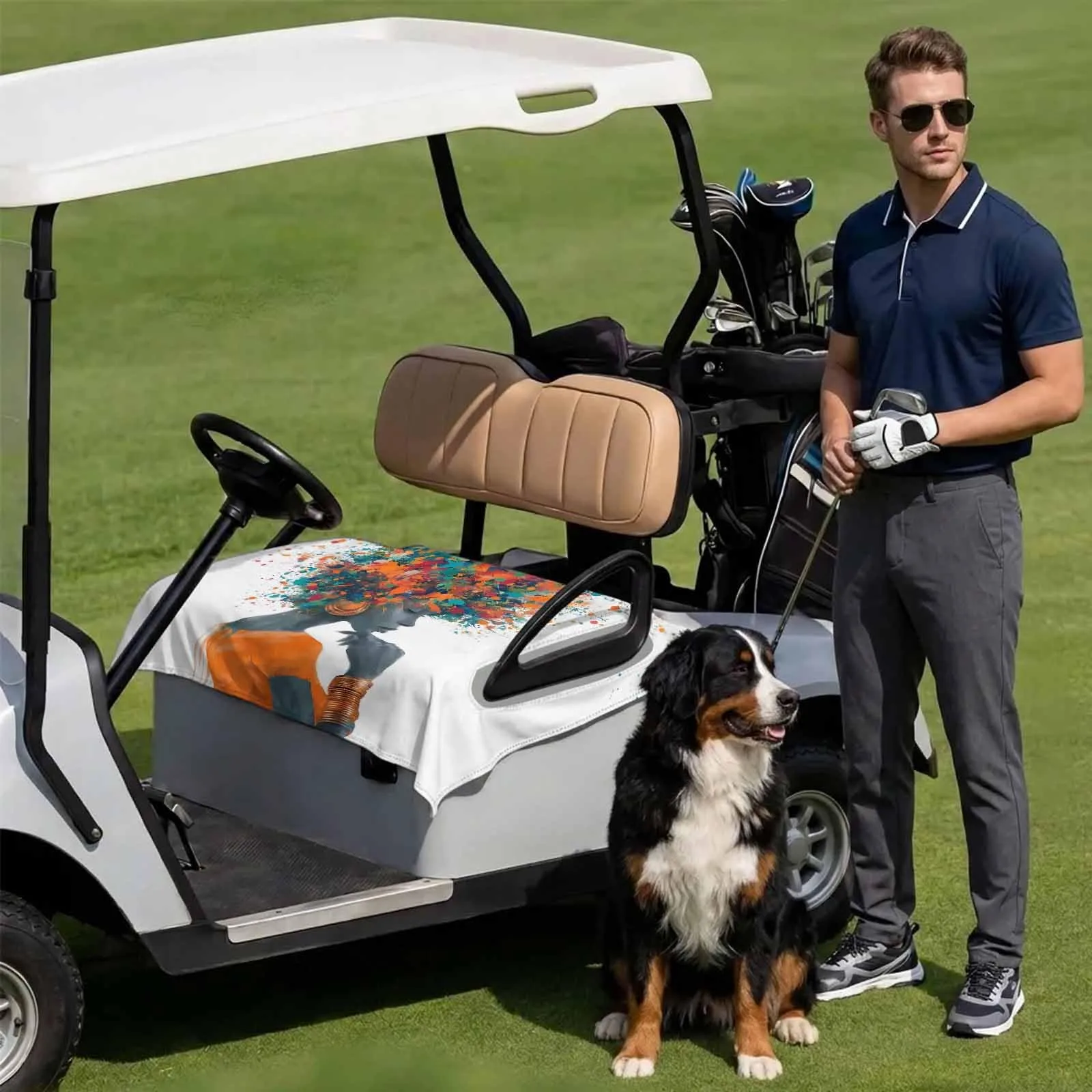 DecorLovee 2-Seater Golf Cart Seat Cover for Club Car image 3