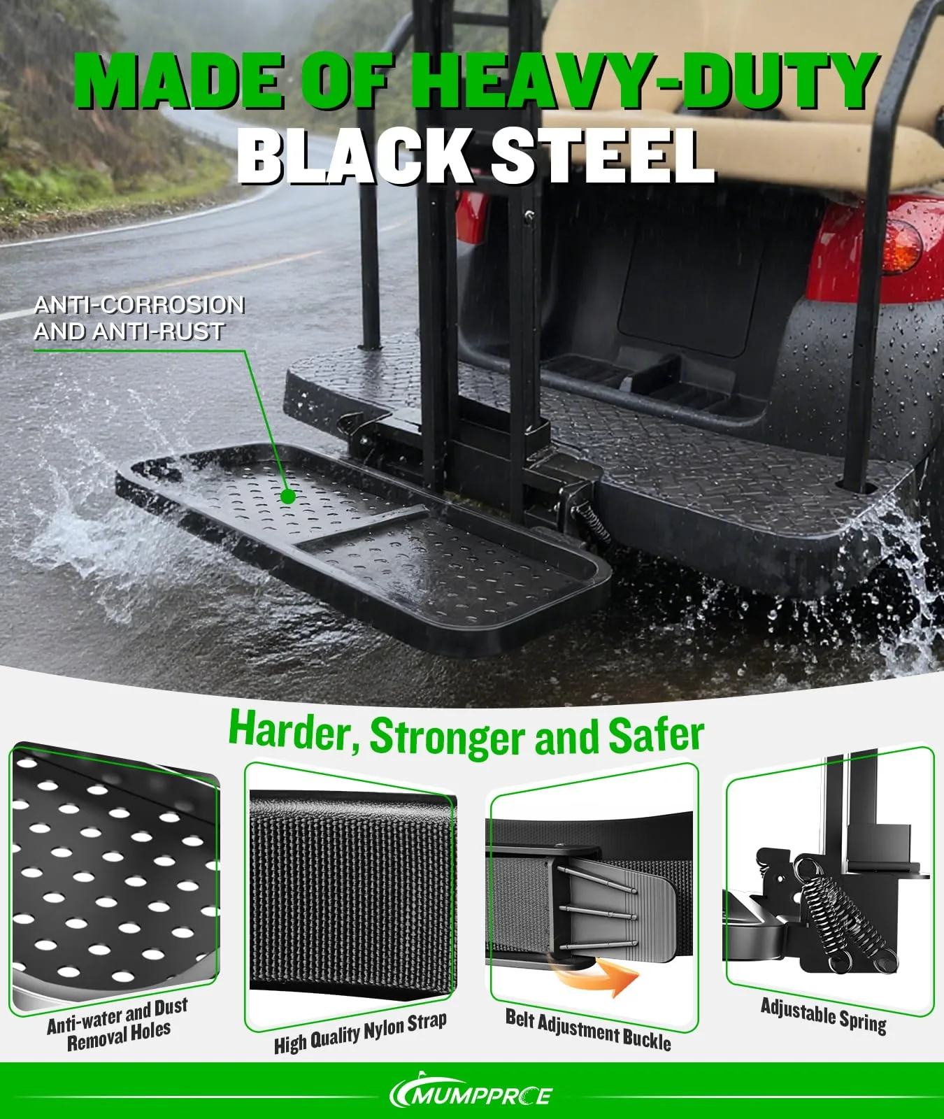 MUMPPRCE Golf Cart Foldable Rear Seat Bag Holder image 4