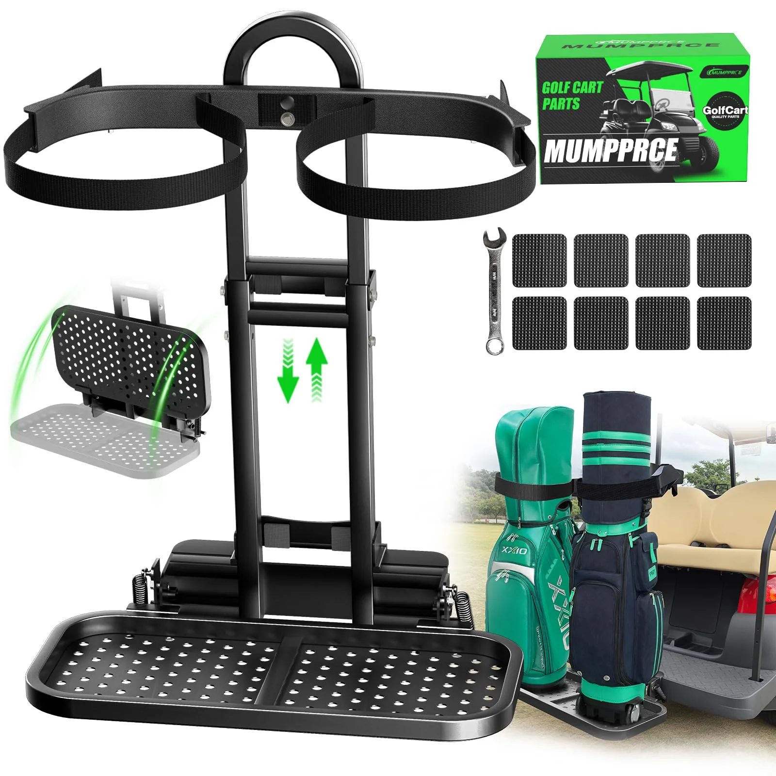 MUMPPRCE Golf Cart Foldable Rear Seat Bag Holder