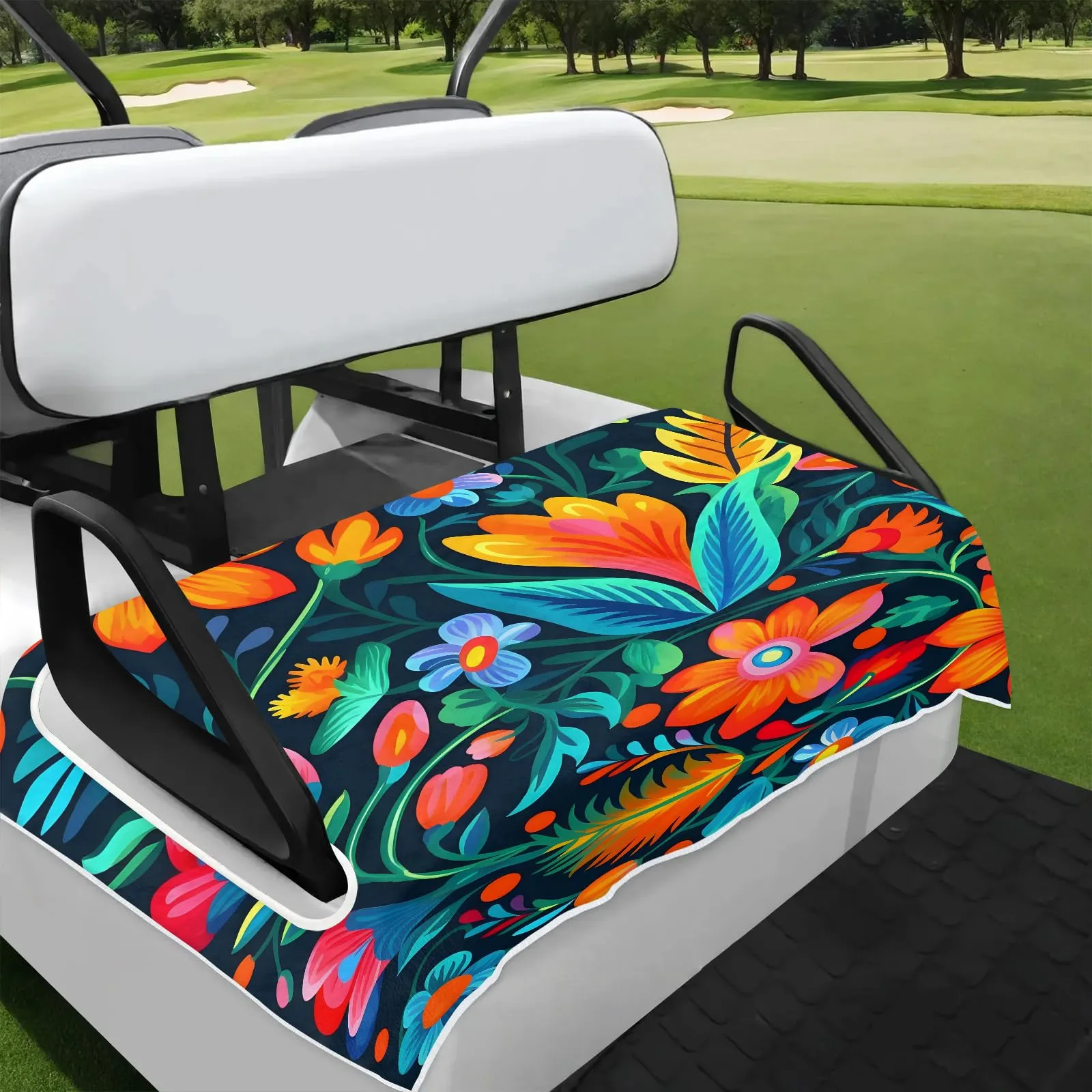 Tiveruda Golf Cart Seat Cover for Double Seats, 51 x 31 in