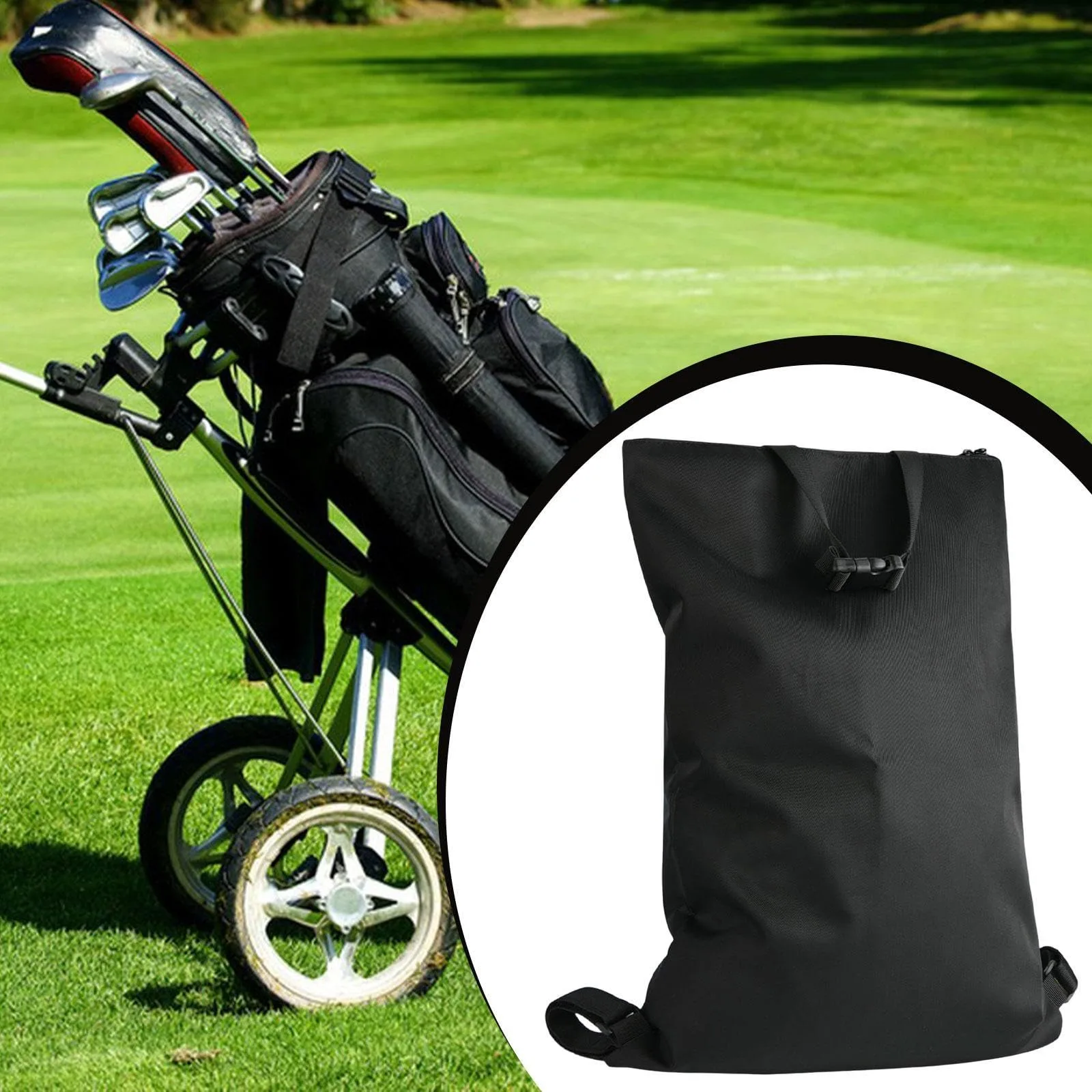 Zani Puff Golf Push Cart Storage Bag Organizer image 2