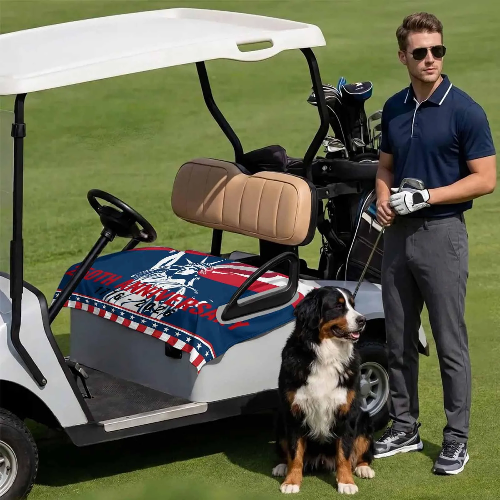 DecorLovee Golf Cart Seat Cover, 51 x 31 Inch image 3