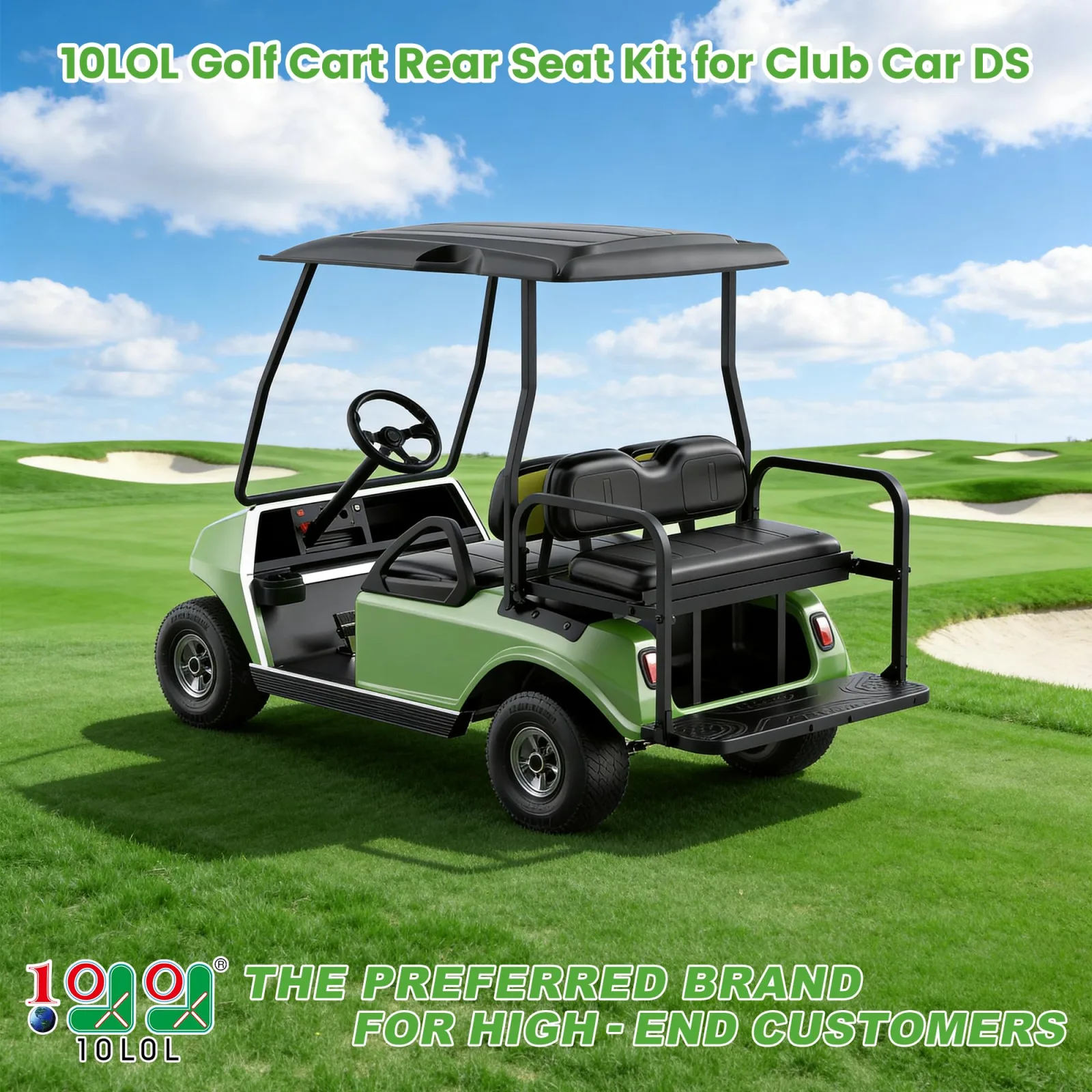 10L0L Rear Flip Seat Kit for Club Car DS image 3