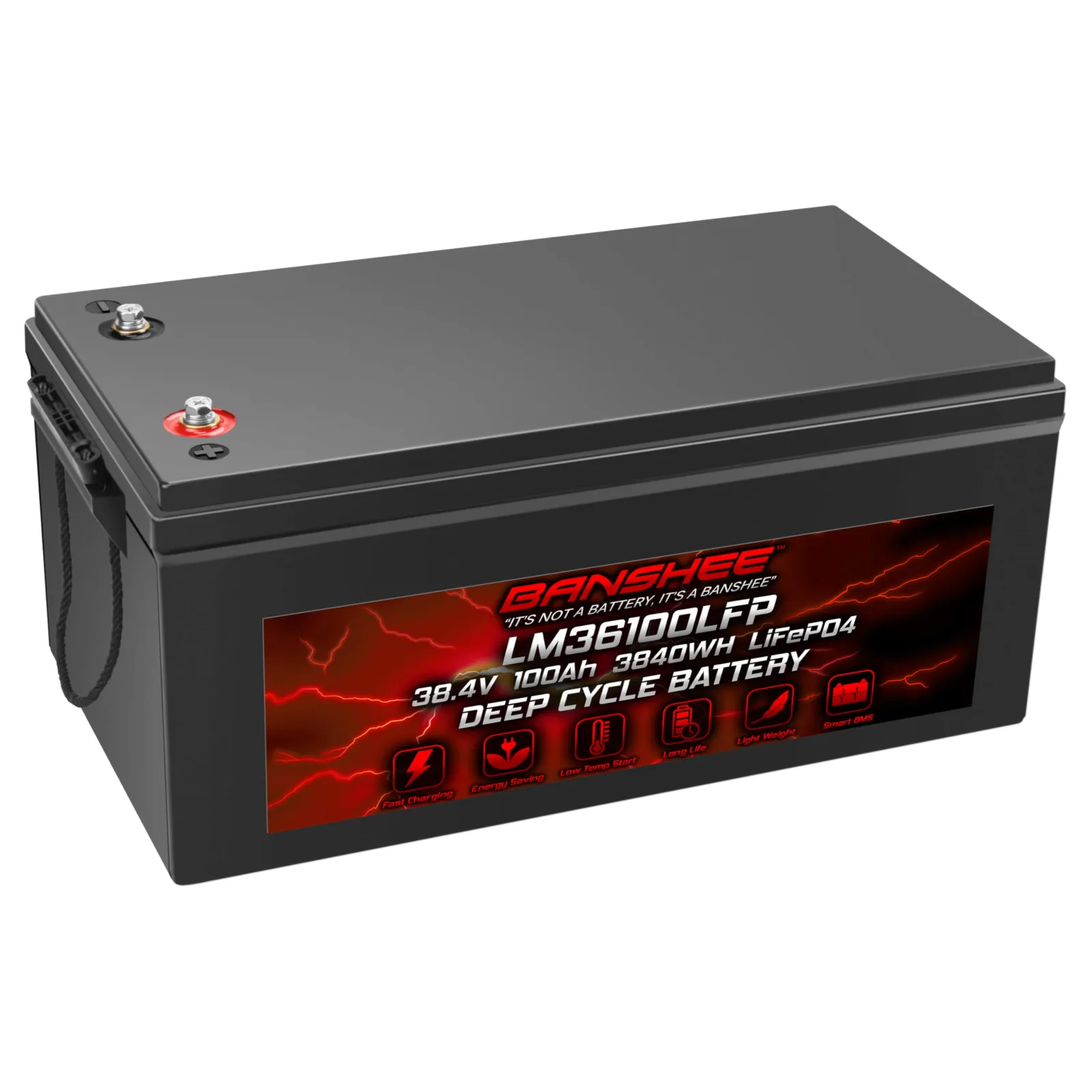 Banshee 36V 100Ah LiFePO4 Golf Cart Battery