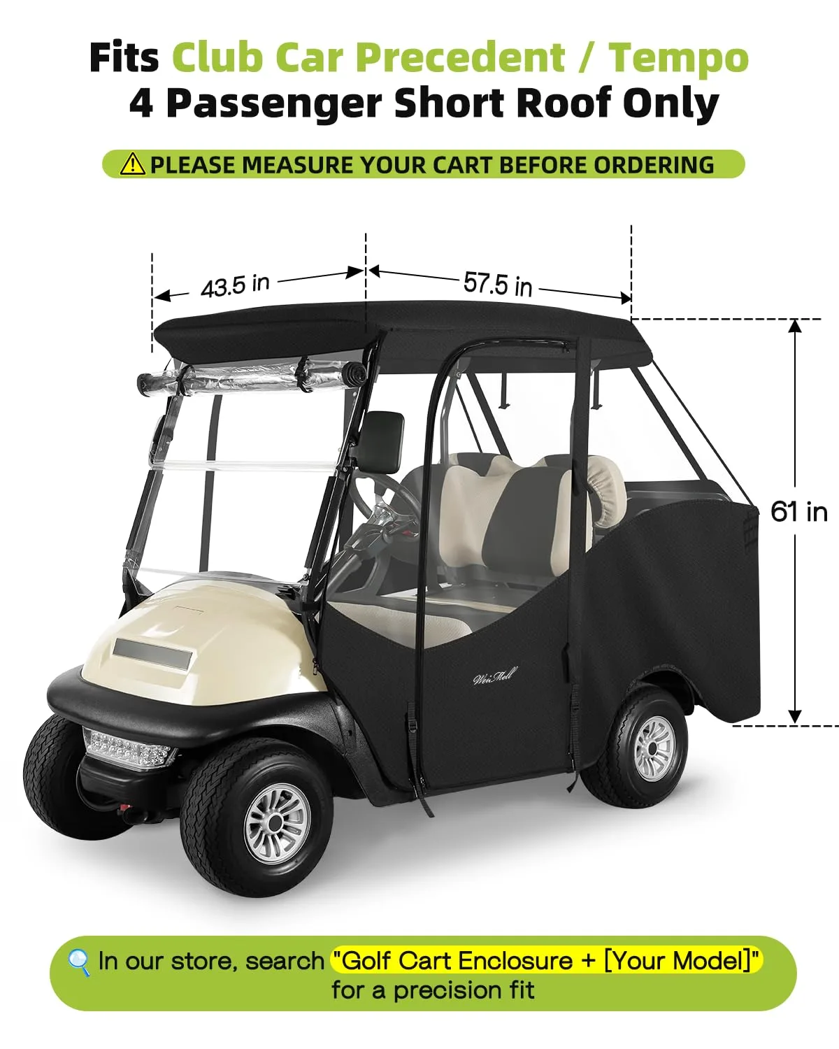 WEIMELL Enclosure for Club Car Precedent Tempo 2+2 image 2