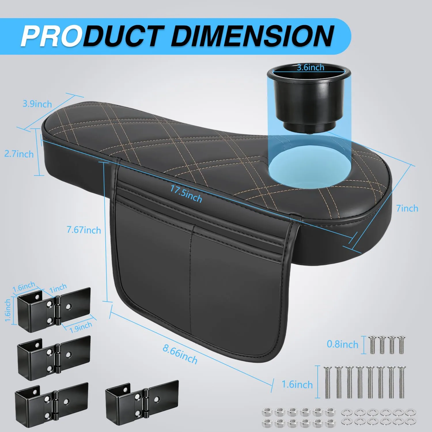 Nilight Cover-2030 Golf Cart Rear Seat Armrests image 2