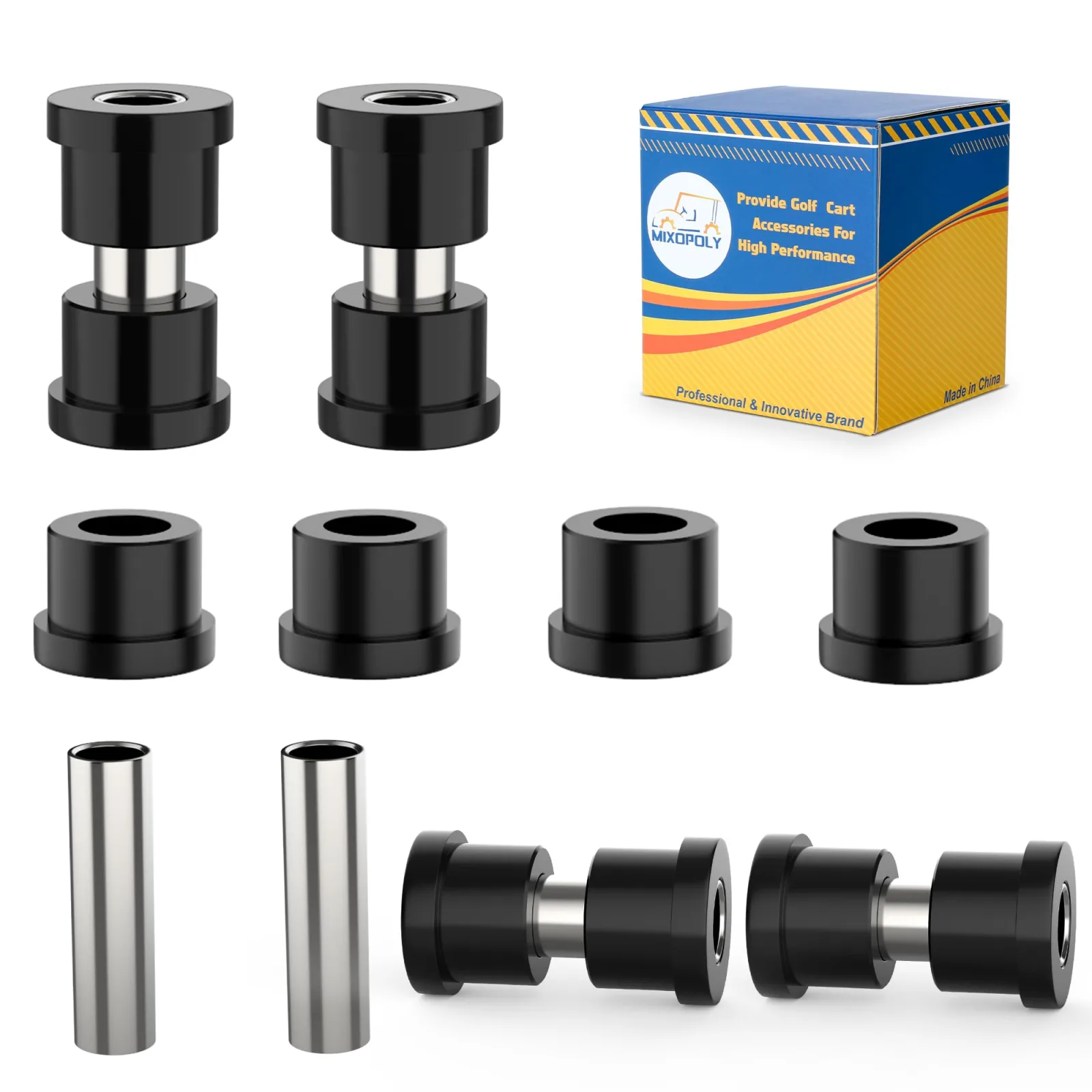 Mixopoly Rear Leaf Spring Bushing Kit for Club Car and E-Z-GO