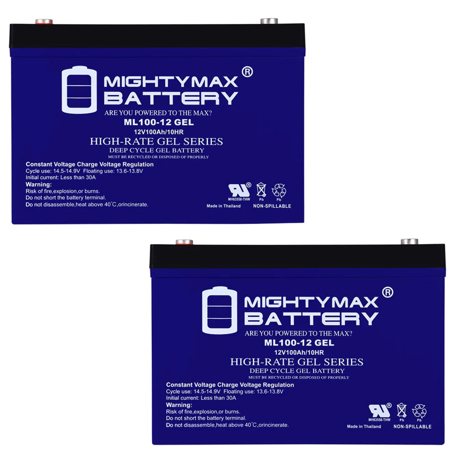 Mighty Max 12V 100Ah GEL Battery for Kaddy E-Caddy