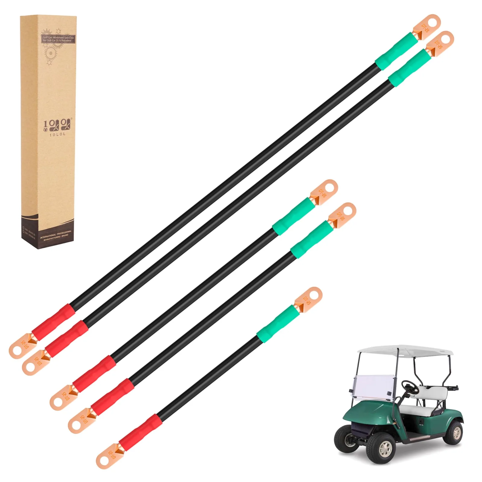 10L0L Battery Cable Kit for E-Z-GO TXT and Club Car Precedent