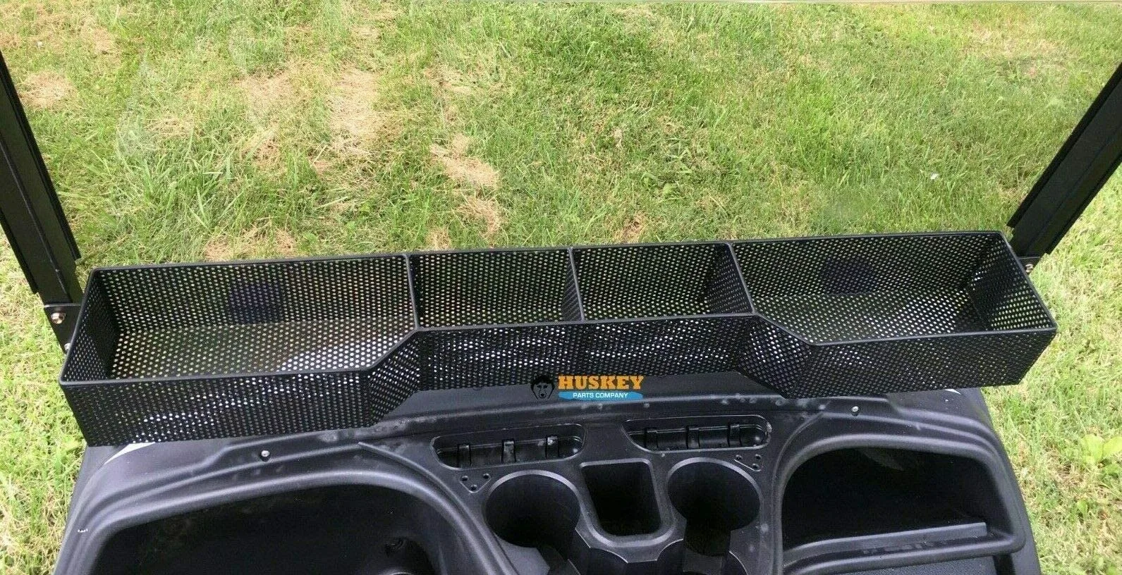 Huskey Golf Cart Front Basket Storage Basket Dash Basket Compatible W/EZGO TXT/RXV,Club Car DS (2000.5+) Precedent/Tempo/Onward,YMH G29 Drive2 2007+ One Piece Solid Design & Larger Compartments image 3