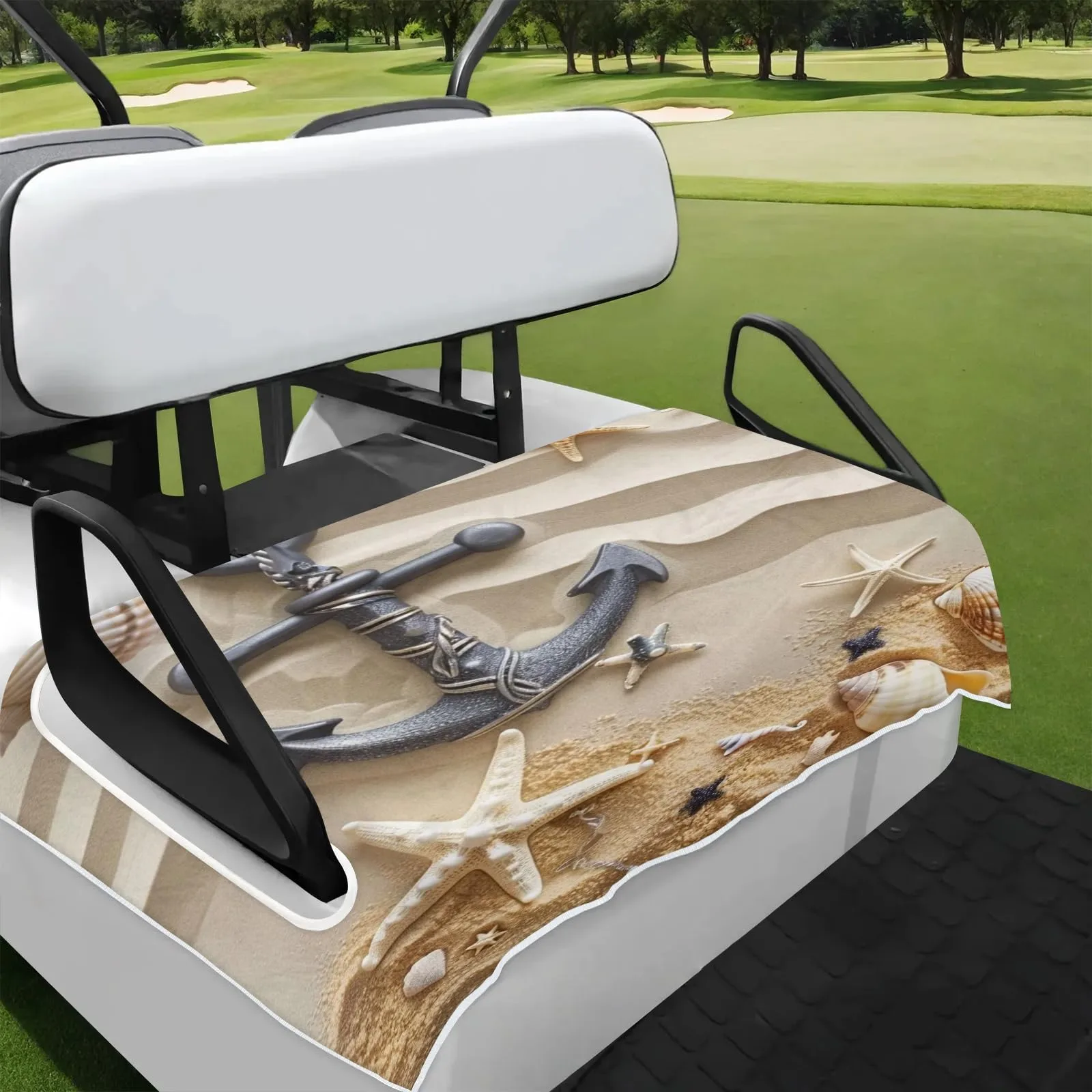 Tiveruda Seashell Starfish Golf Cart Seat Cover