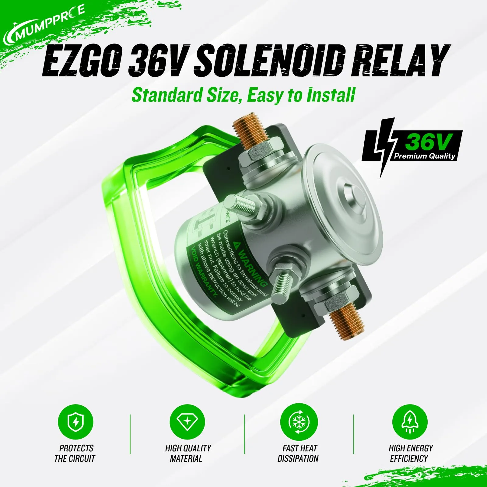 MUMPPRCE 36V Solenoid Relay for E-Z-GO TXT & Marathon image 2