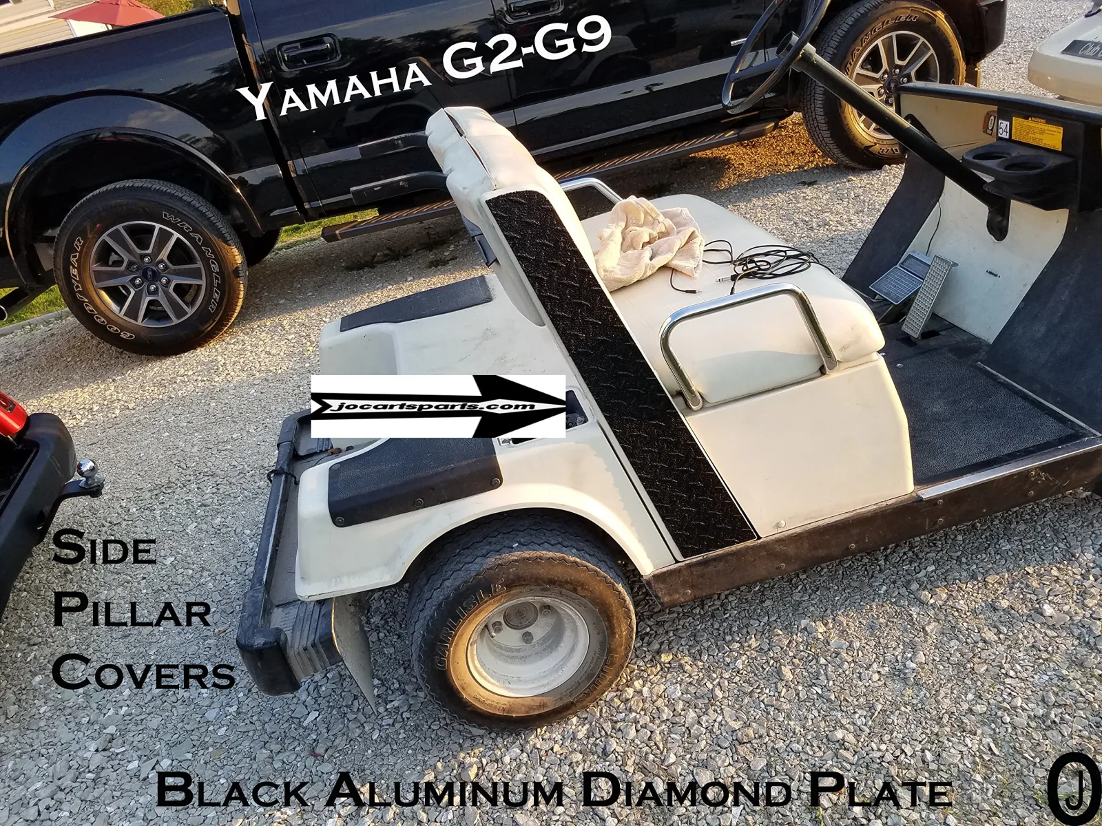 Yamaha G2/G9 Black Aluminum Side Pillar Covers image 2